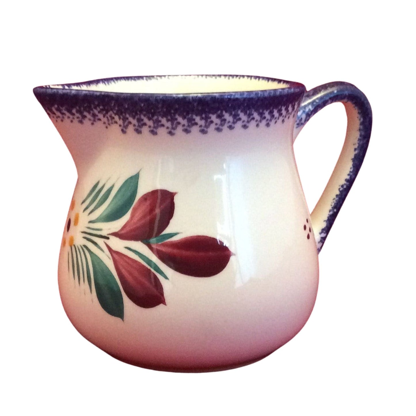 Quimper Ceramic Creamer Multi / Pottery / Vintage 1960s