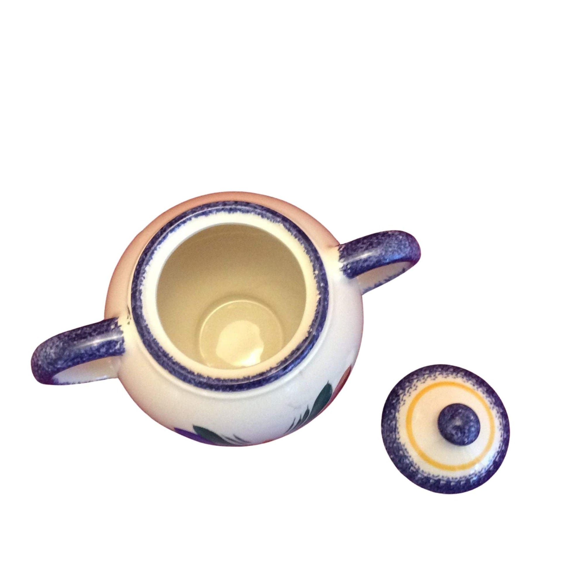 Quimper Sugar Bowl Multi / Pottery / Cottagecore