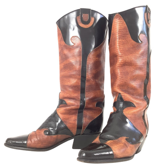 Rare Cowboy Boots Multicolor / 7.5 / Cowboy