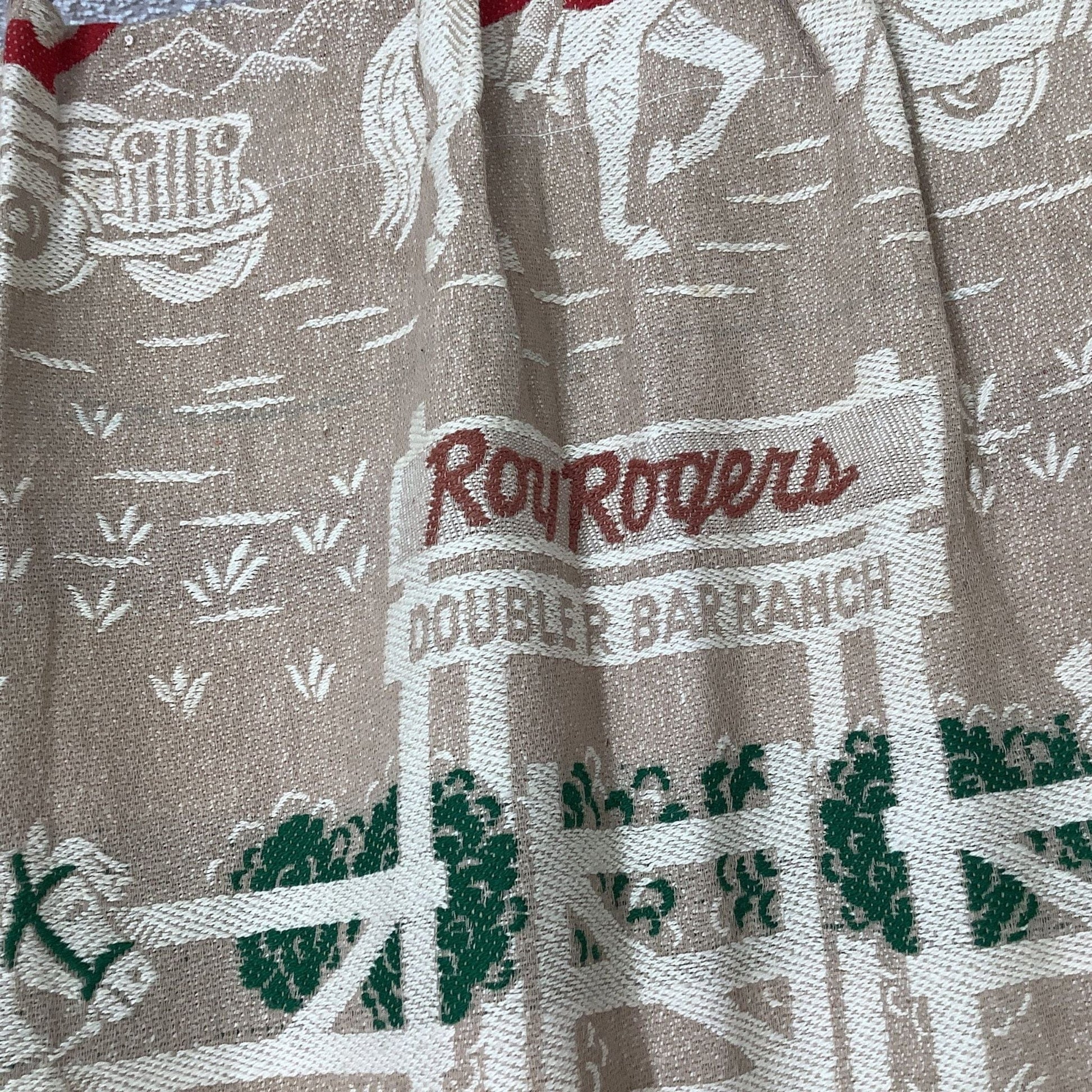 Retro Roy Rogers Curtains Multi / Cotton / Vintage 1950s
