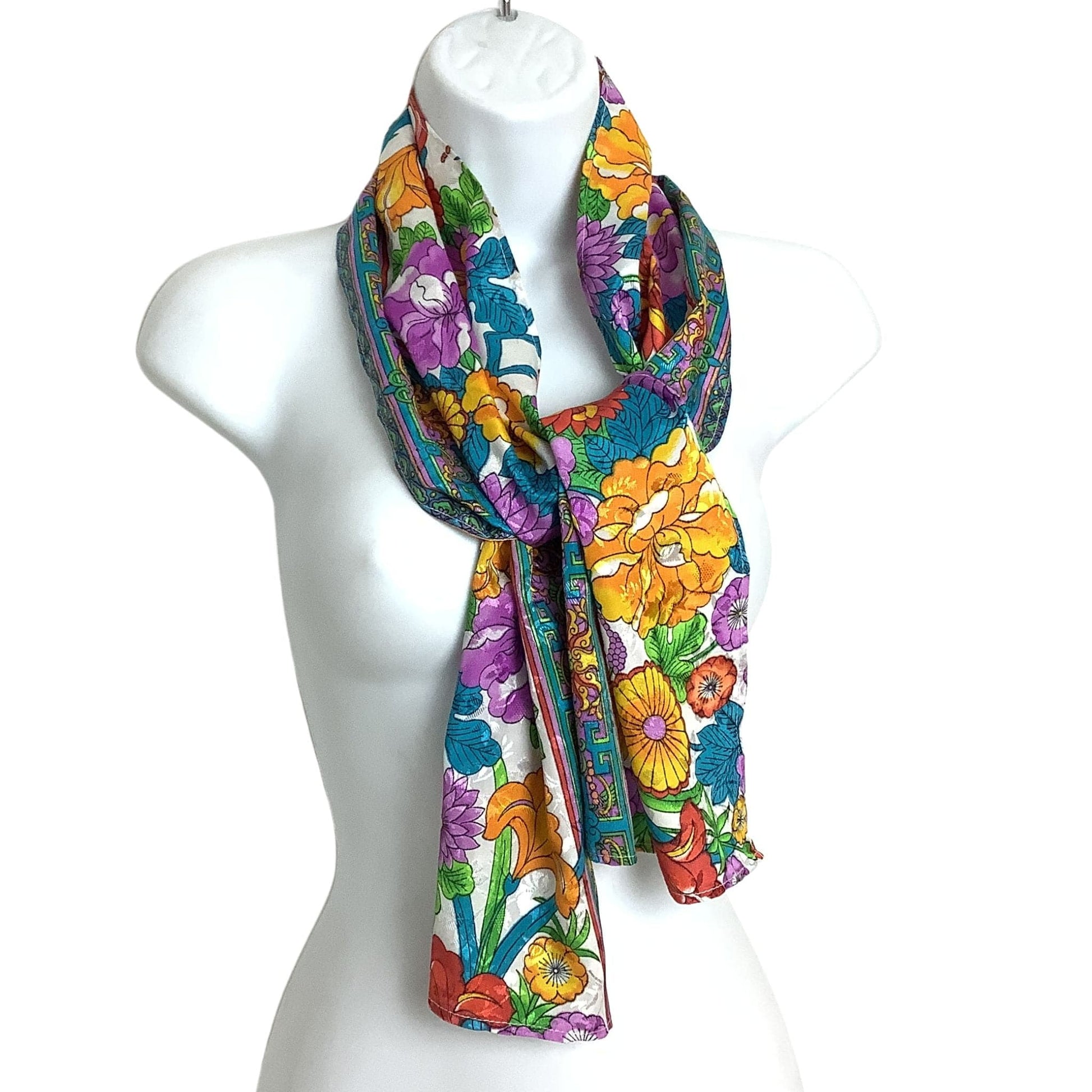 Retro Y2K Scarf Multicolor / Polyester / Wrap