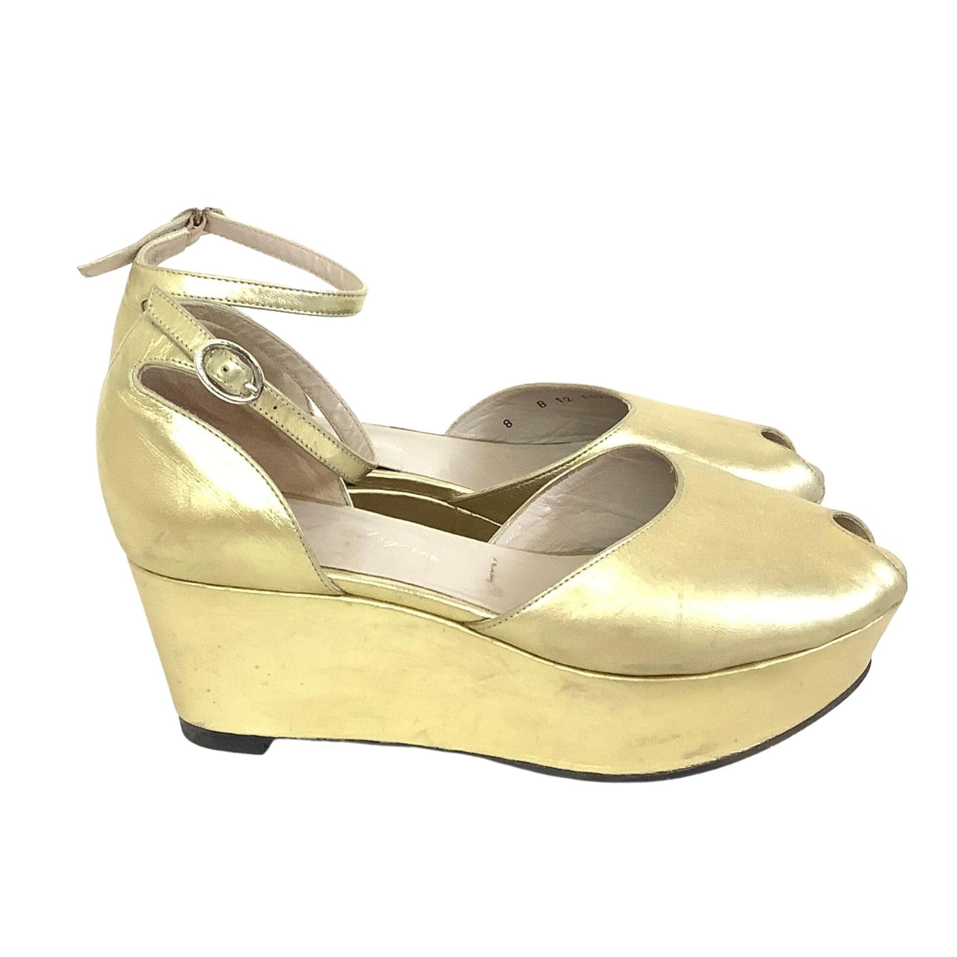 Robert Clergerie Platforms 8 / Gold / Y2K - Now