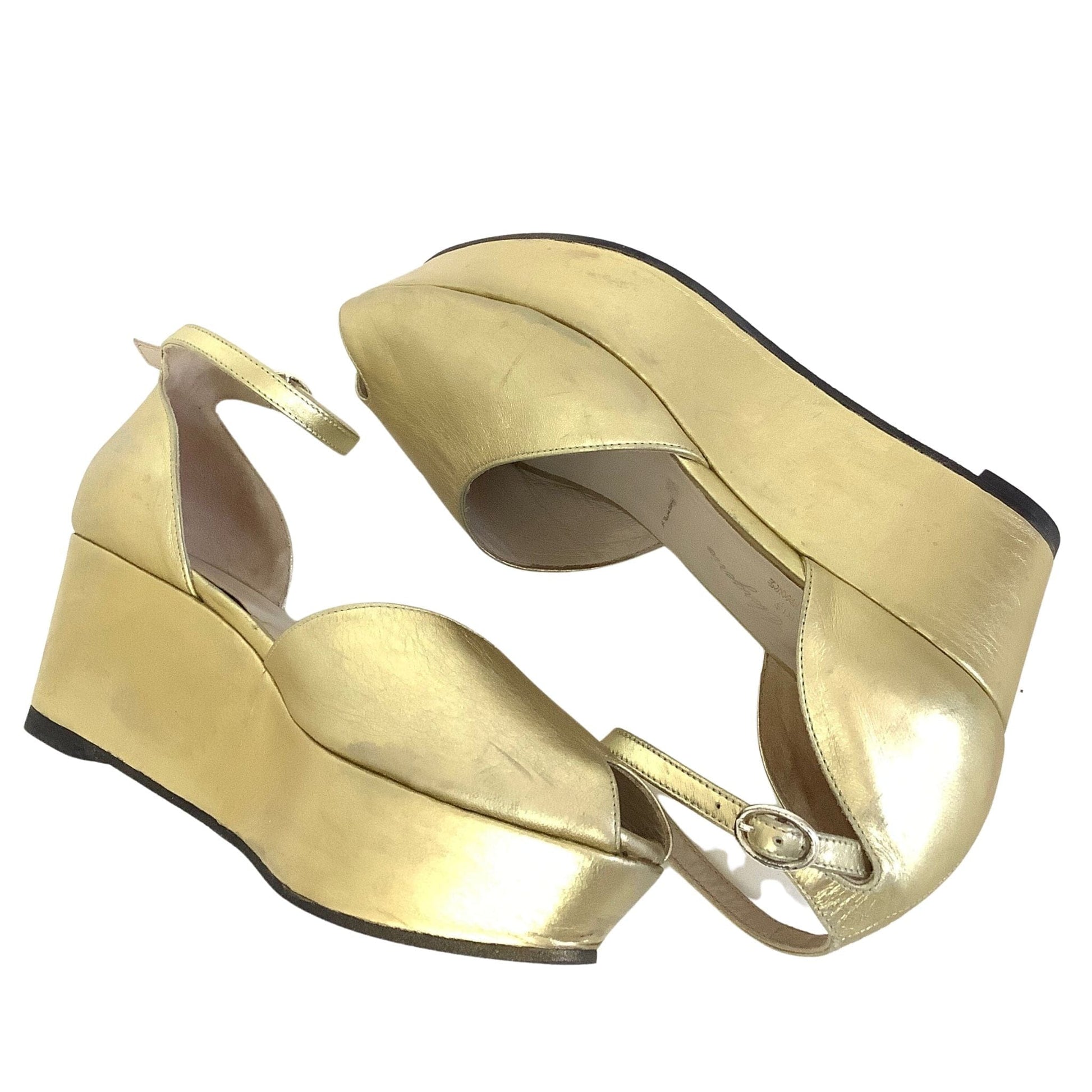 Robert Clergerie Platforms 8 / Gold / Y2K - Now