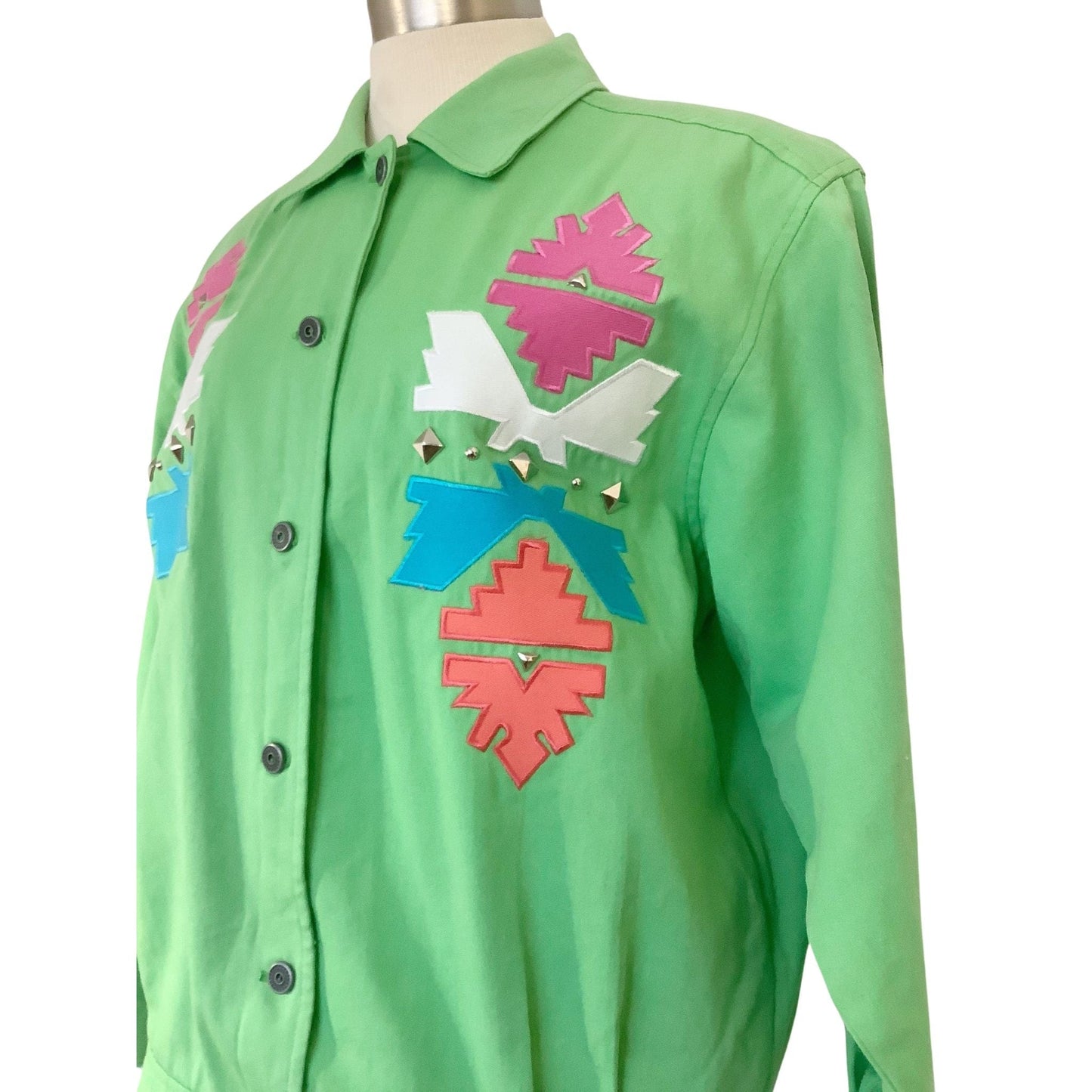 Rockabilly Green Jacket Medium / Green / Vintage 1980s