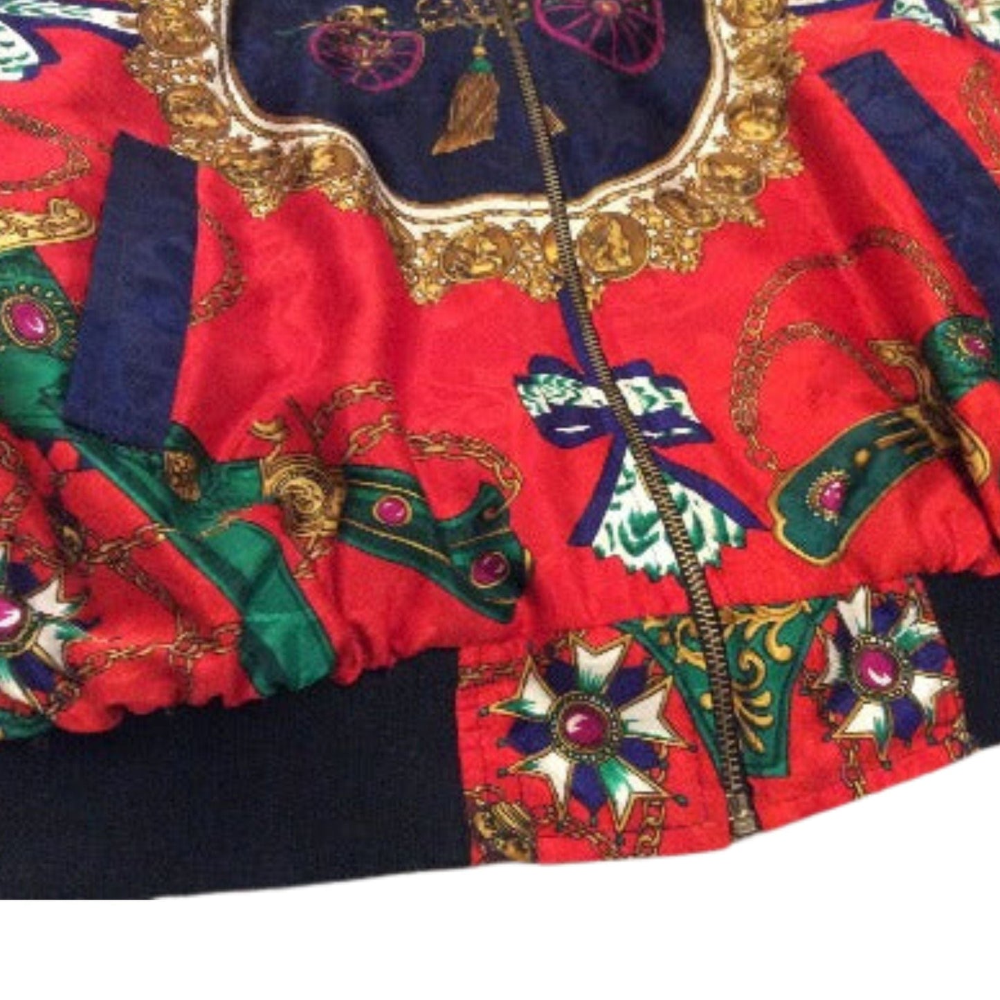 Rococo Baroque Jacket Small / Multi / Vintage 1980s