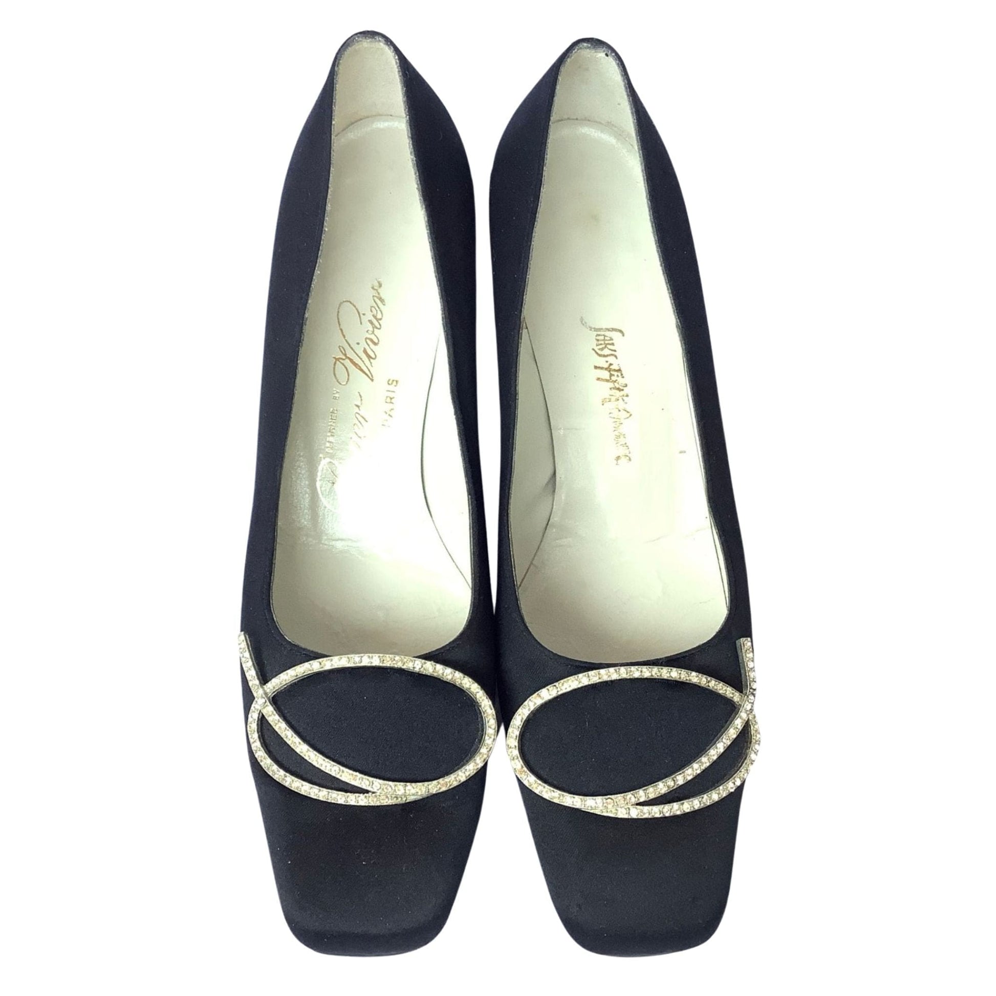 Roger Vivier Heels 7.5 / Black / Vintage 1960s