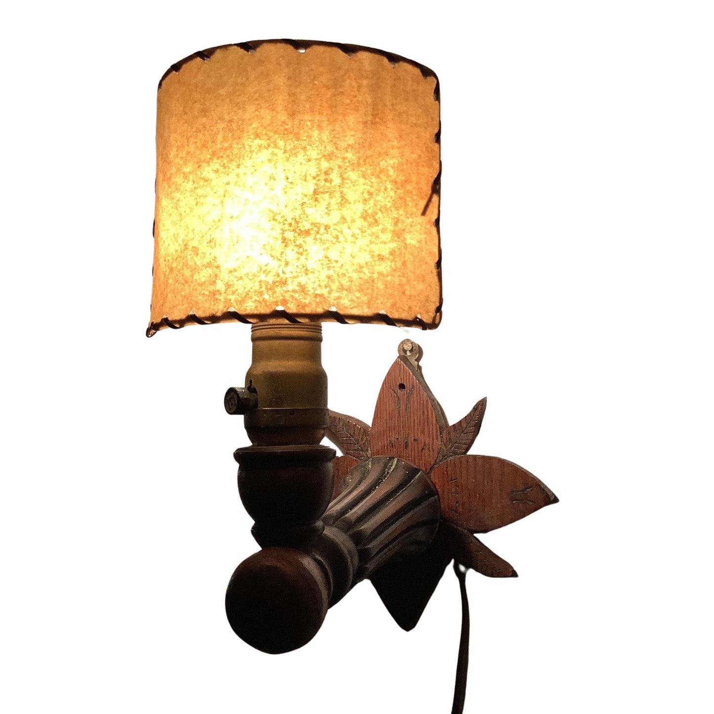 Rustic Light Sconce Brown / Wood / Rustic