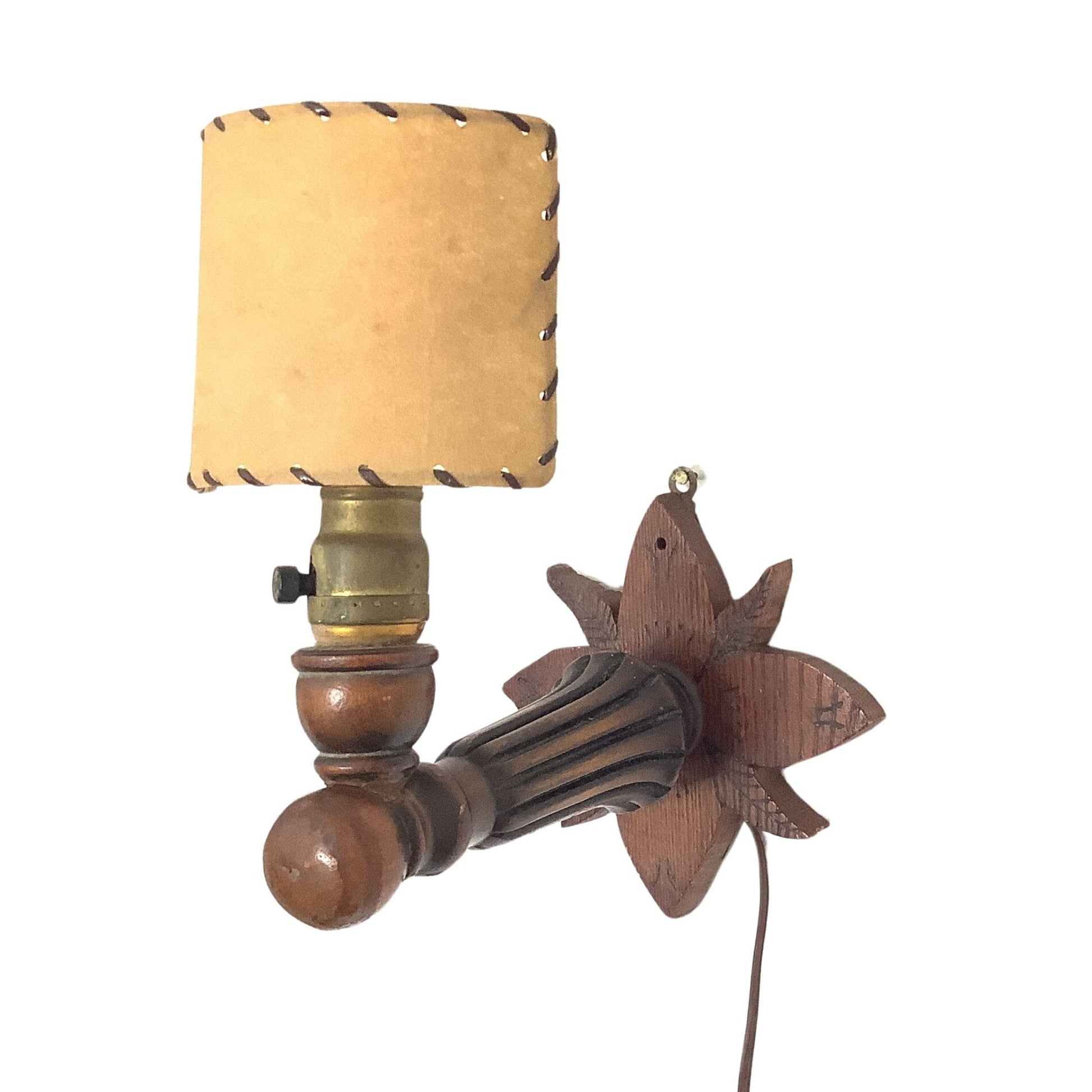 Rustic Light Sconce Brown / Wood / Rustic