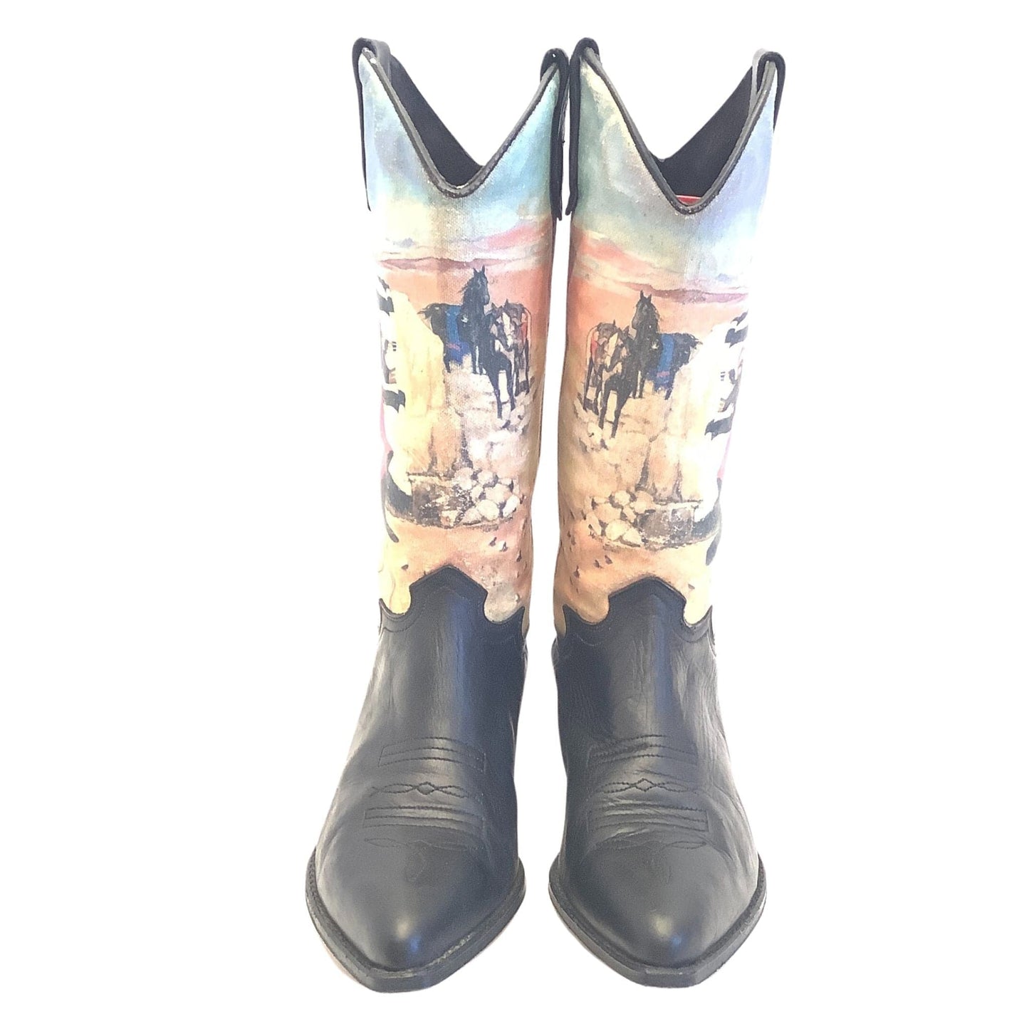 Seychelles Cowboy Boots 8 / Multi / Vintage 1980s
