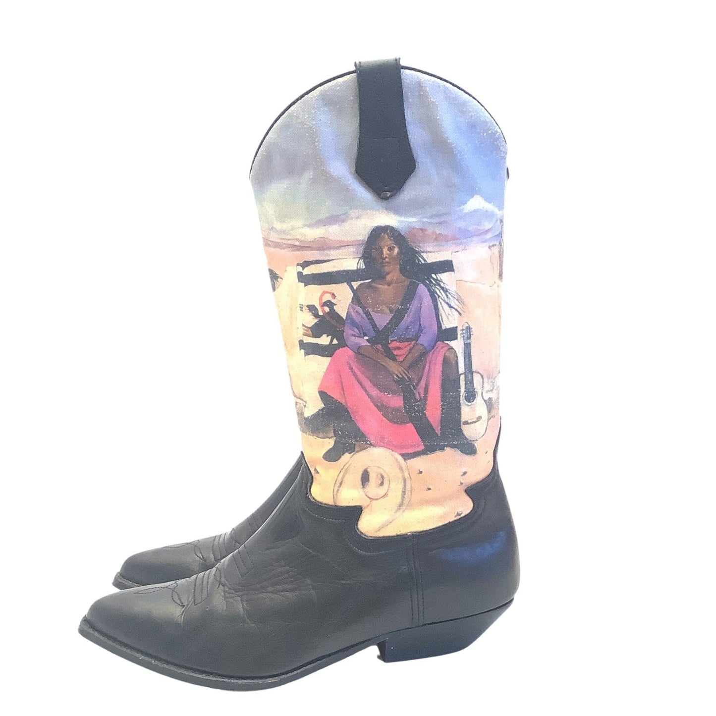 Seychelles Cowboy Boots 8 / Multi / Vintage 1980s