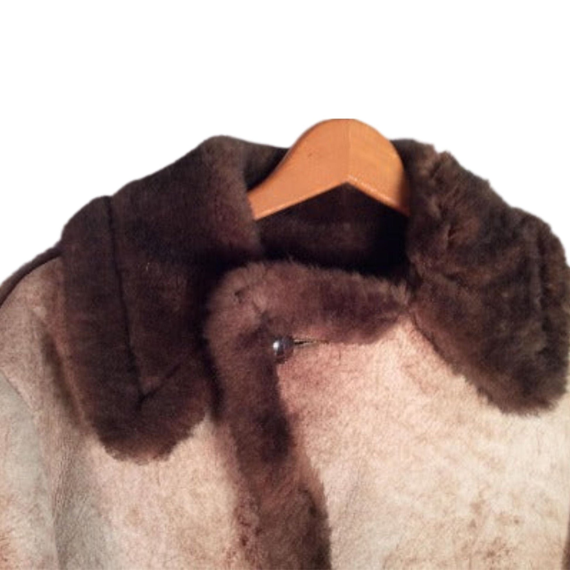 Shearling Leather Coat Medium / Brown / Vintage 1990s