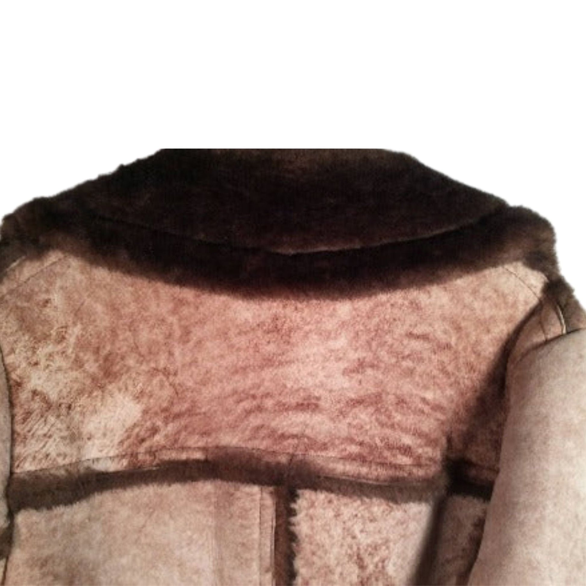 Shearling Leather Coat Medium / Brown / Vintage 1990s