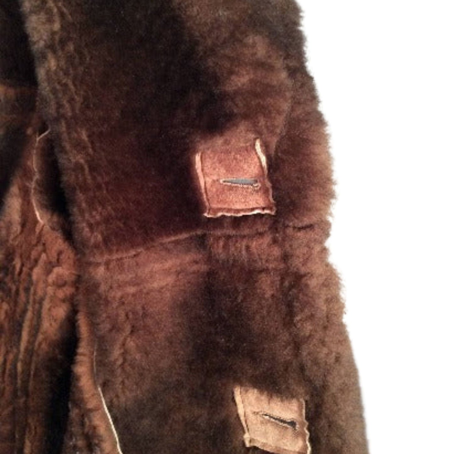 Shearling Leather Coat Medium / Brown / Vintage 1990s