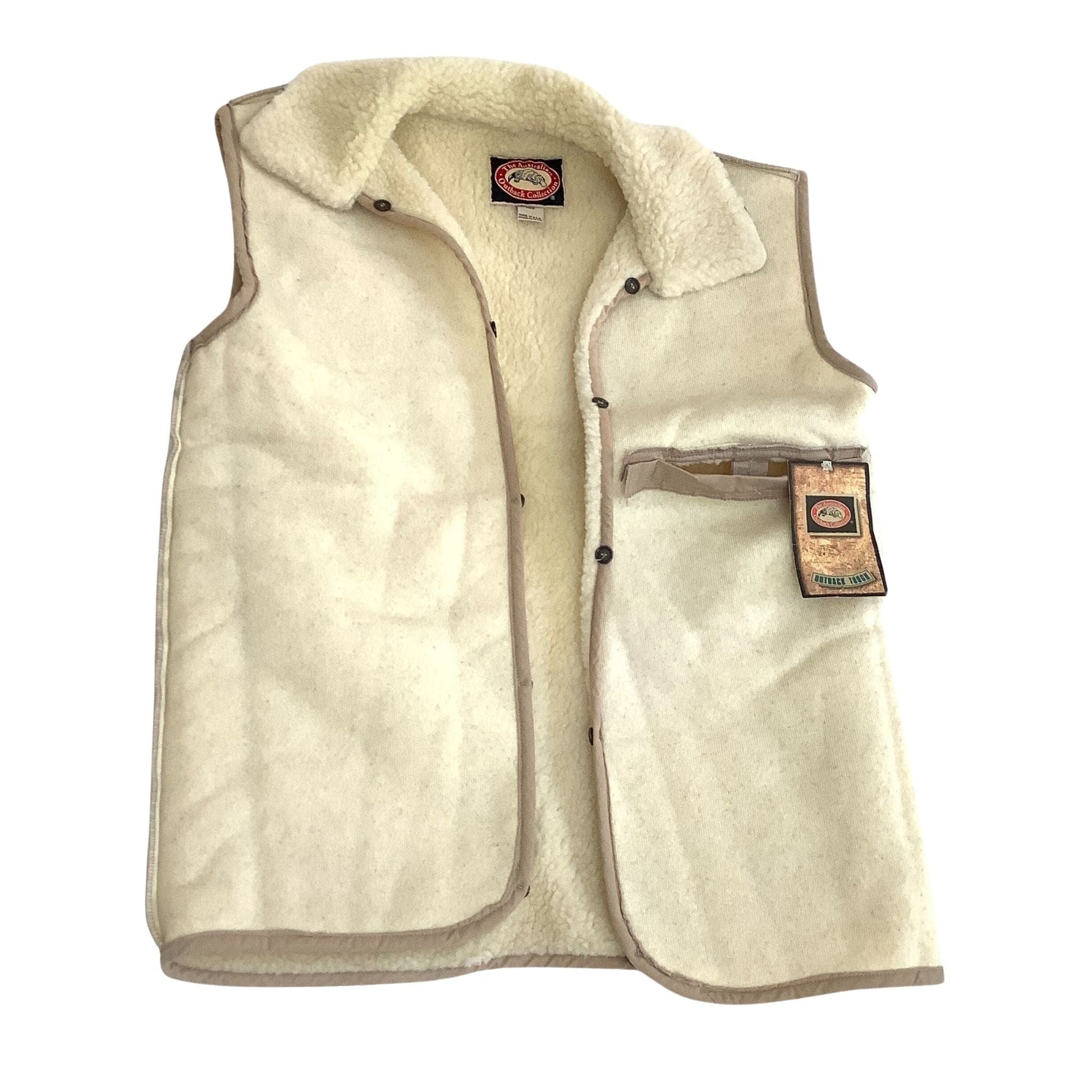 Shearling Wool Jacket Liner Small / Beige / Vintage 1980s