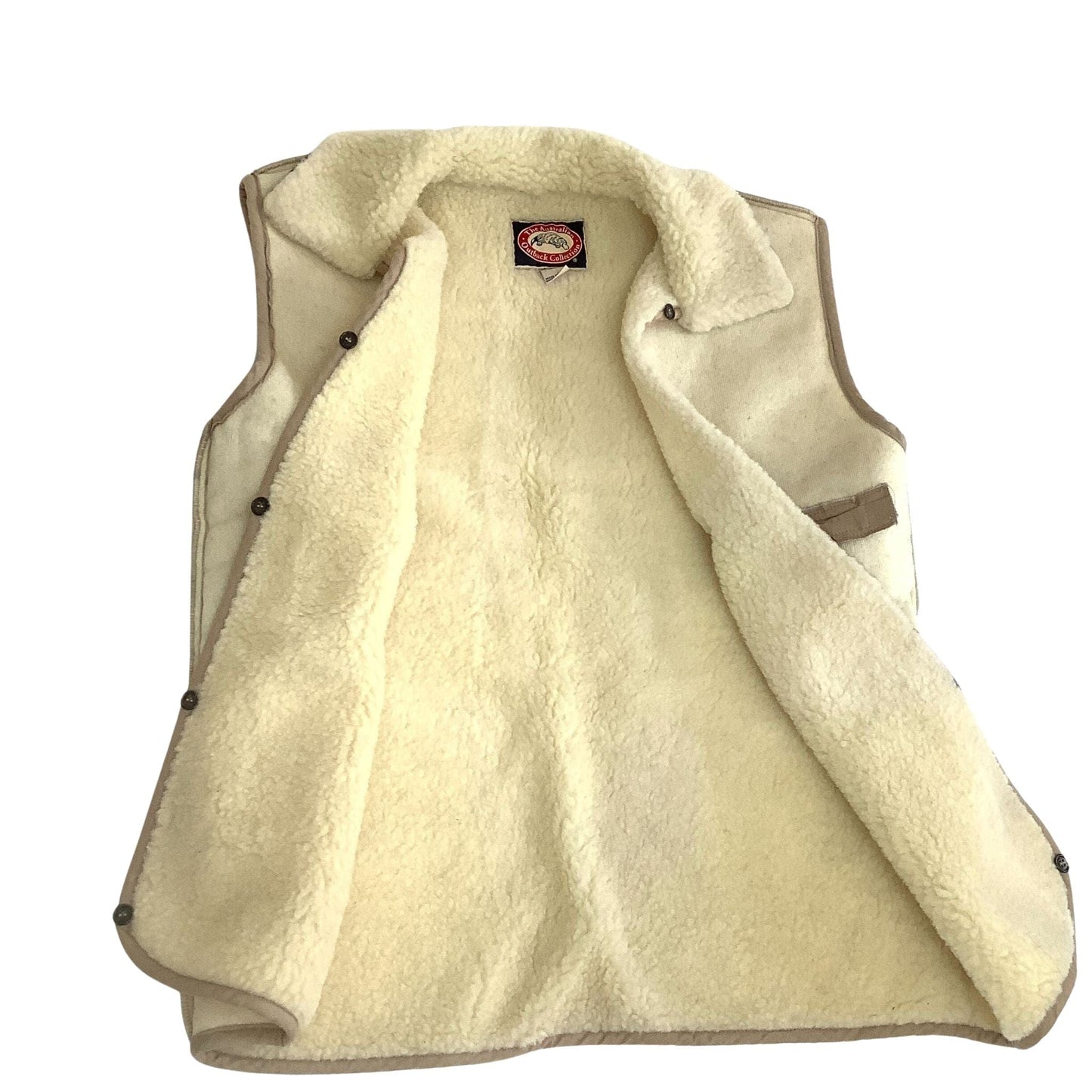 Shearling Wool Jacket Liner Small / Beige / Vintage 1980s