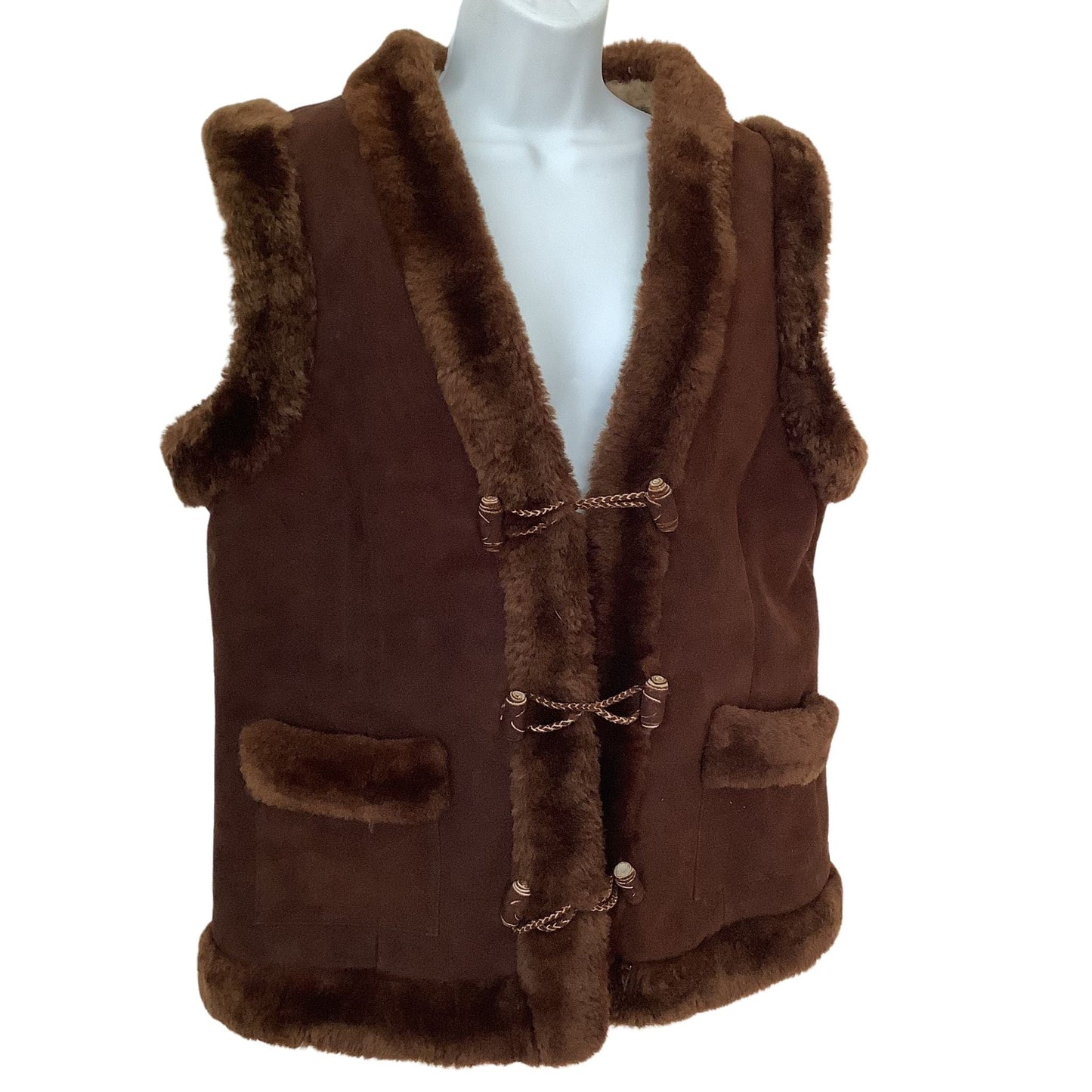 Sheepskin Wool Vest Medium / Brown / Classic