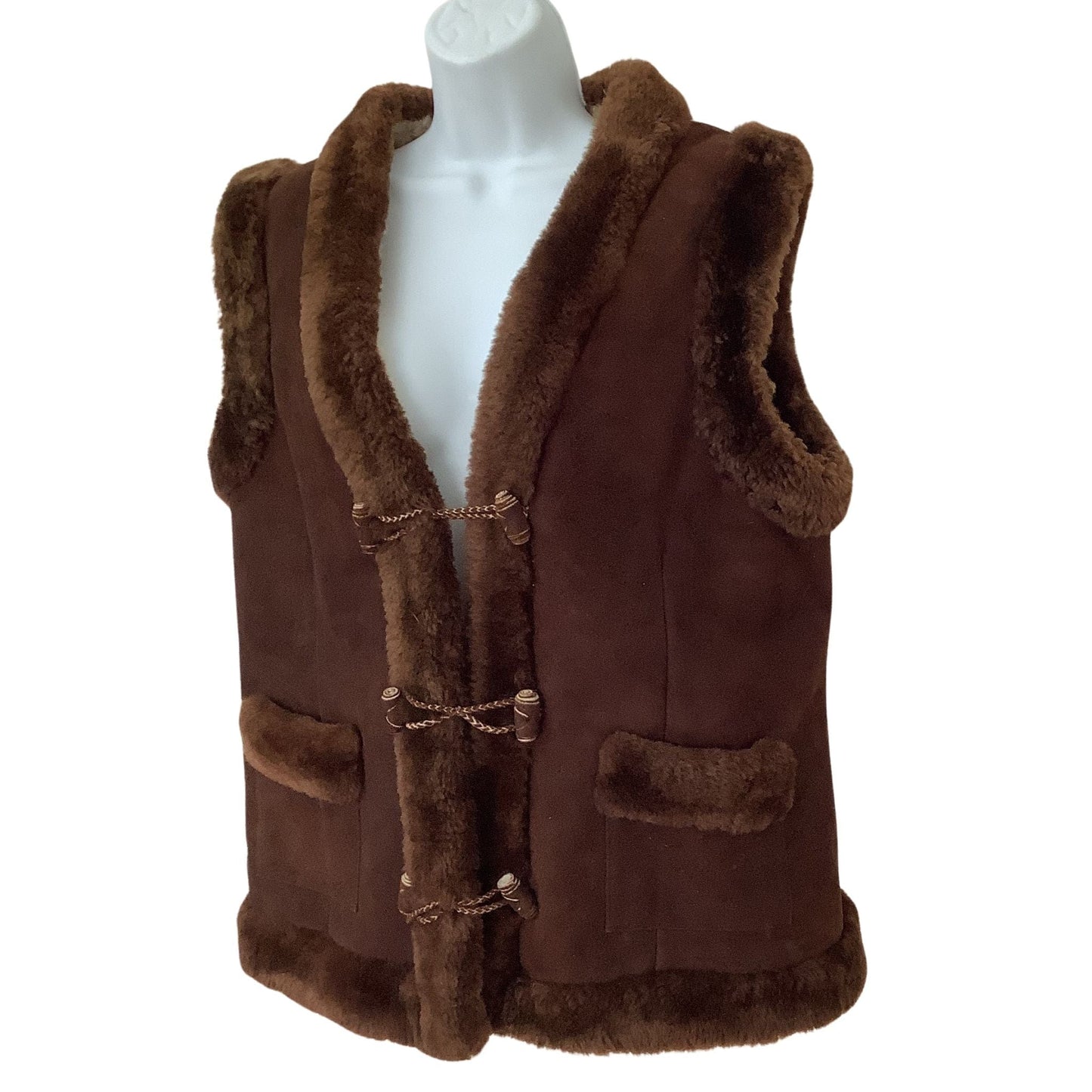 Sheepskin Wool Vest Medium / Brown / Classic