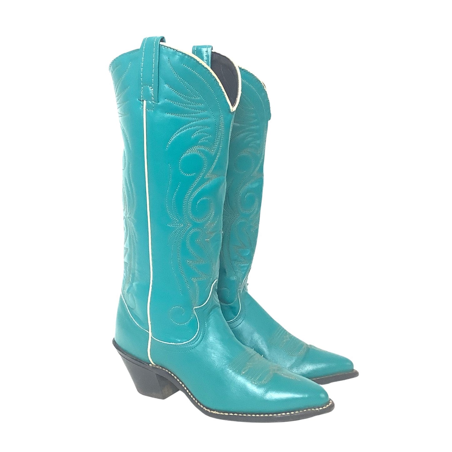 Sheplers Cowboy Boots 7 / Blue / Vintage 1980s