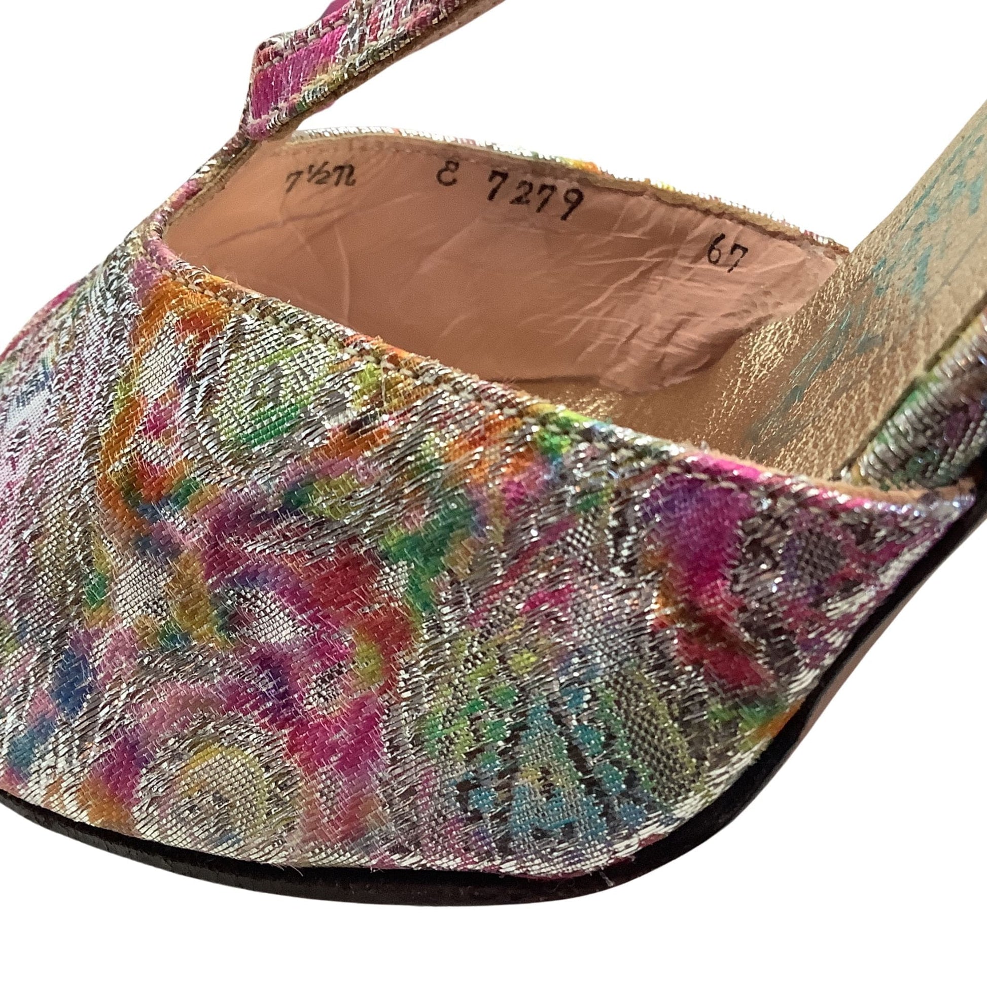 Shoes Bag Set 1950s 7 / Multicolor / Strappy