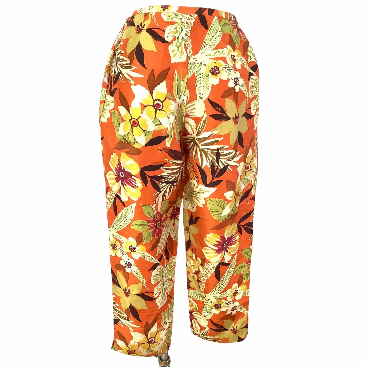 Silk Floral Pants