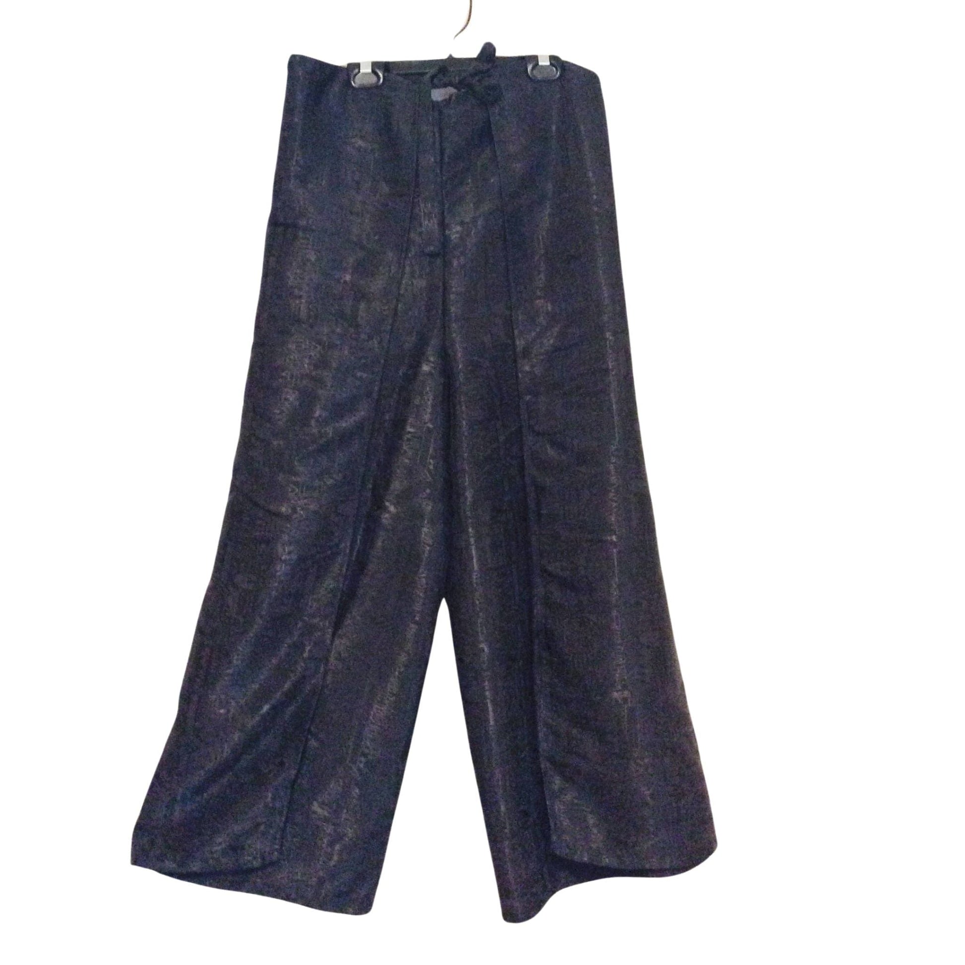 Silk Thai Split Pants Medium / Black / Vintage 1980s
