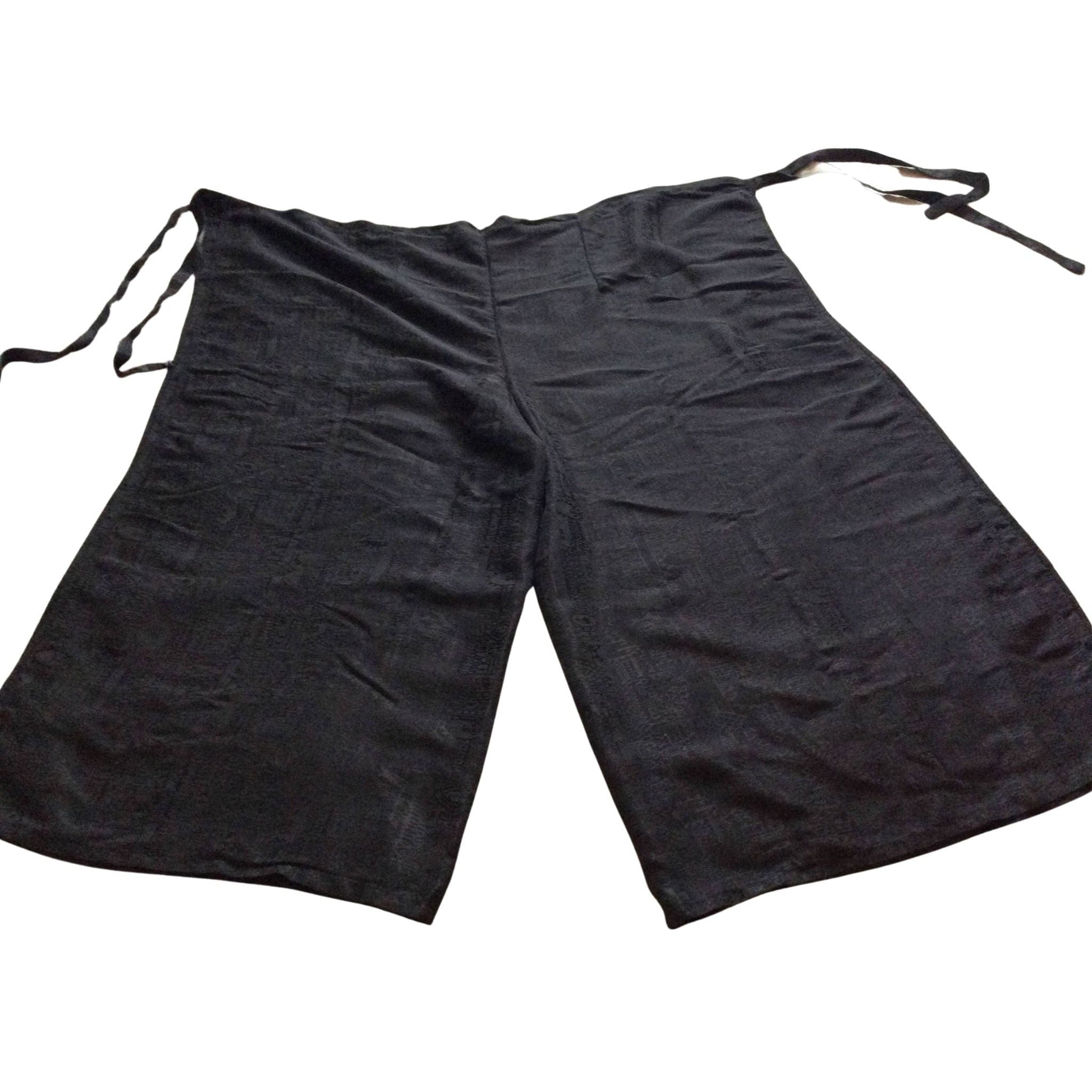 Silk Thai Split Pants Medium / Black / Vintage 1980s