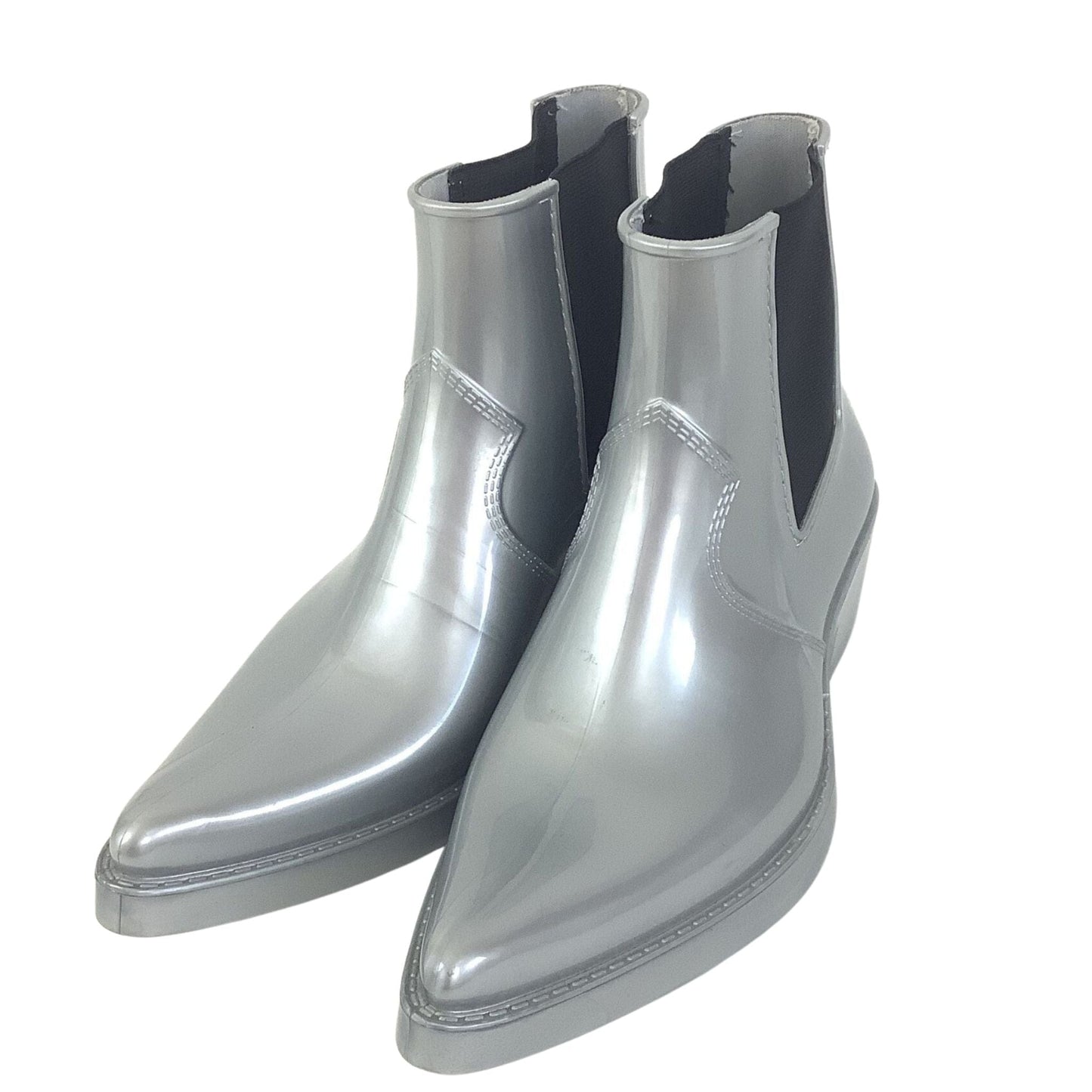 Silver Cowboy Rain Boots 8.5 / Silver / Y2K - Now