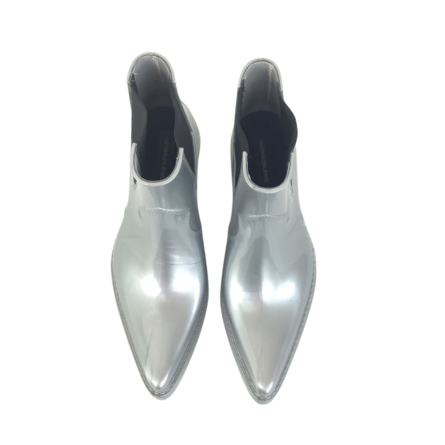 Silver Cowboy Rain Boots 8.5 / Silver / Y2K - Now