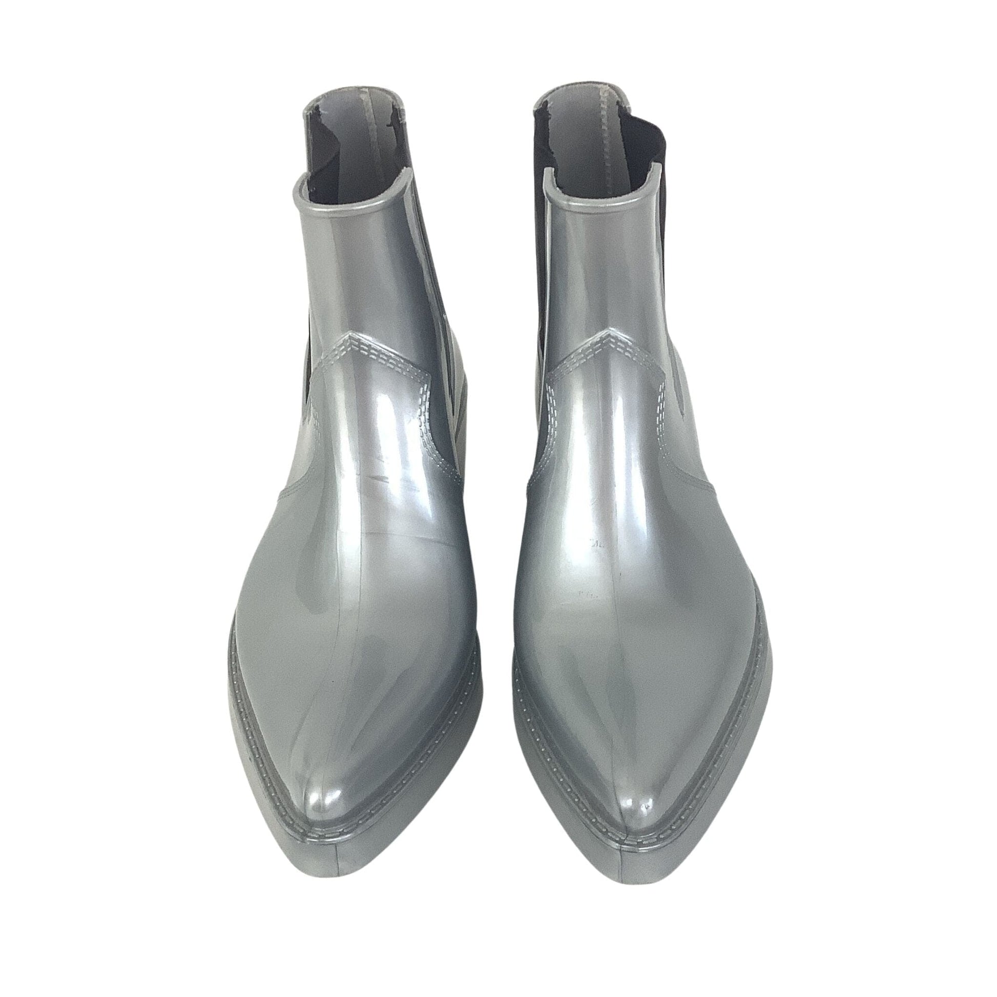 Silver Cowboy Rain Boots 8.5 / Silver / Y2K - Now