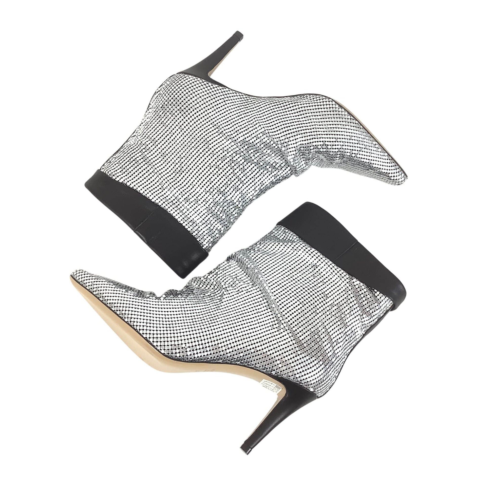 Silver Mesh Booties Silver / 9 / Classic