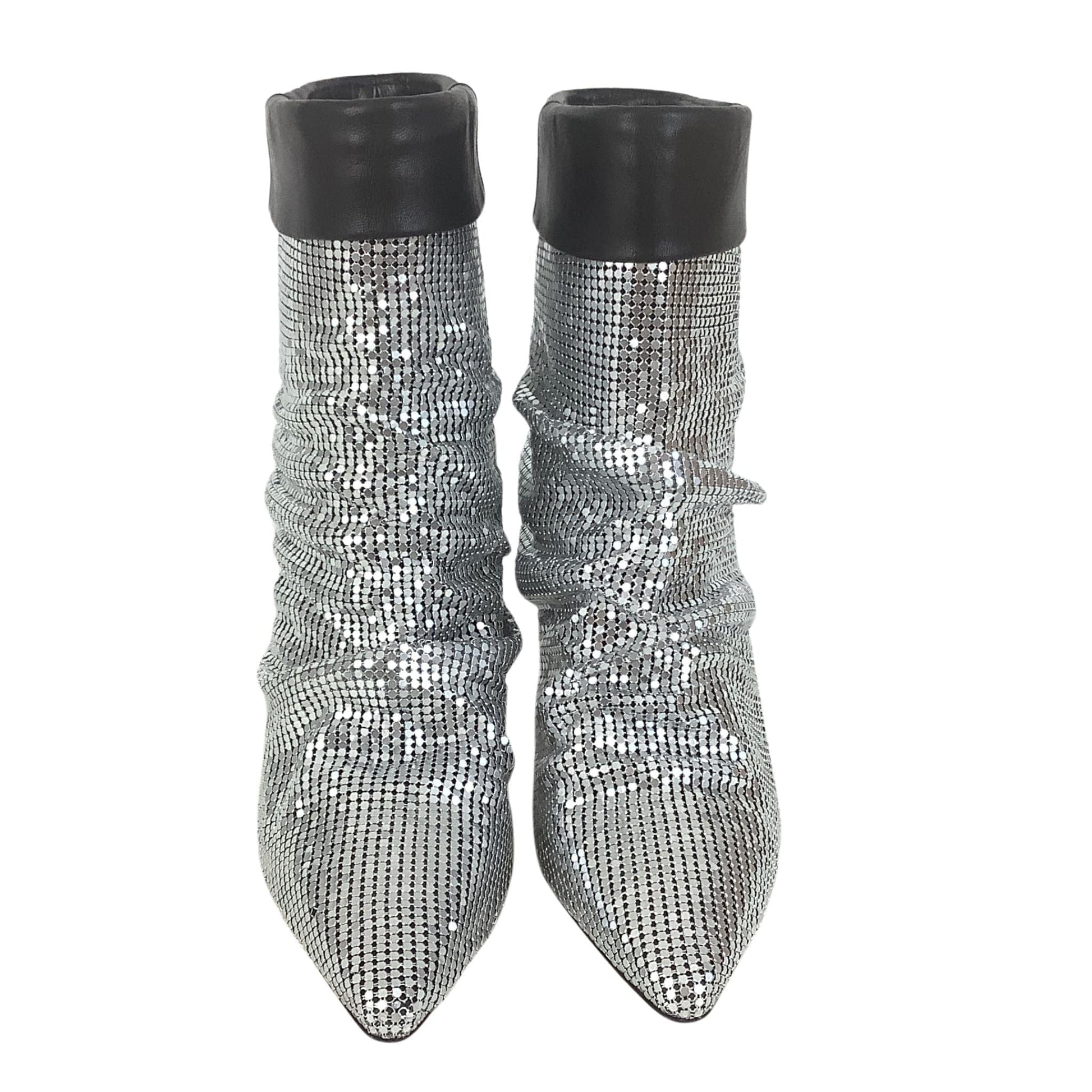 Silver Mesh Booties Silver / 9 / Classic