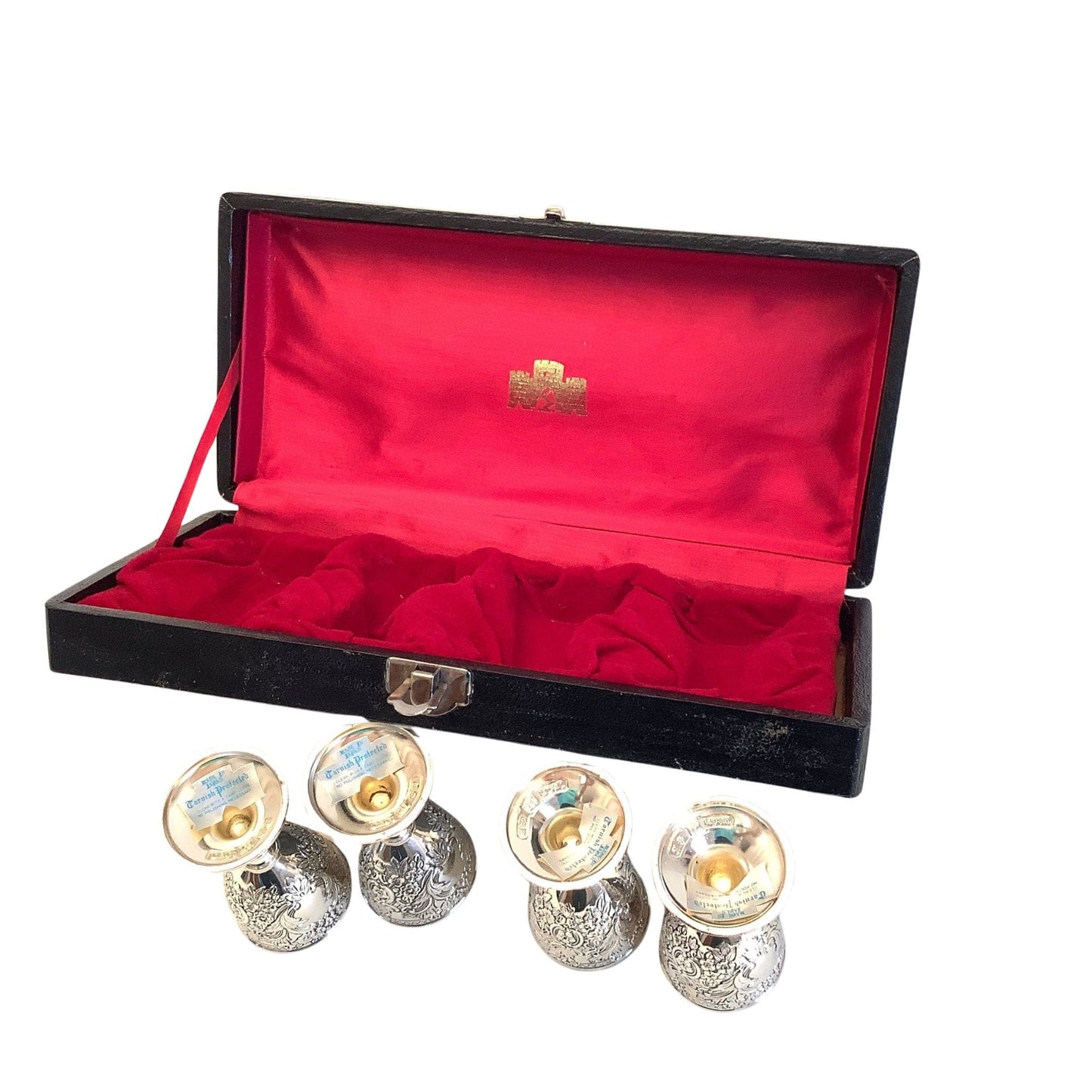 Silver Plated Goblet Set Silver / Metal / Vintage 1950s