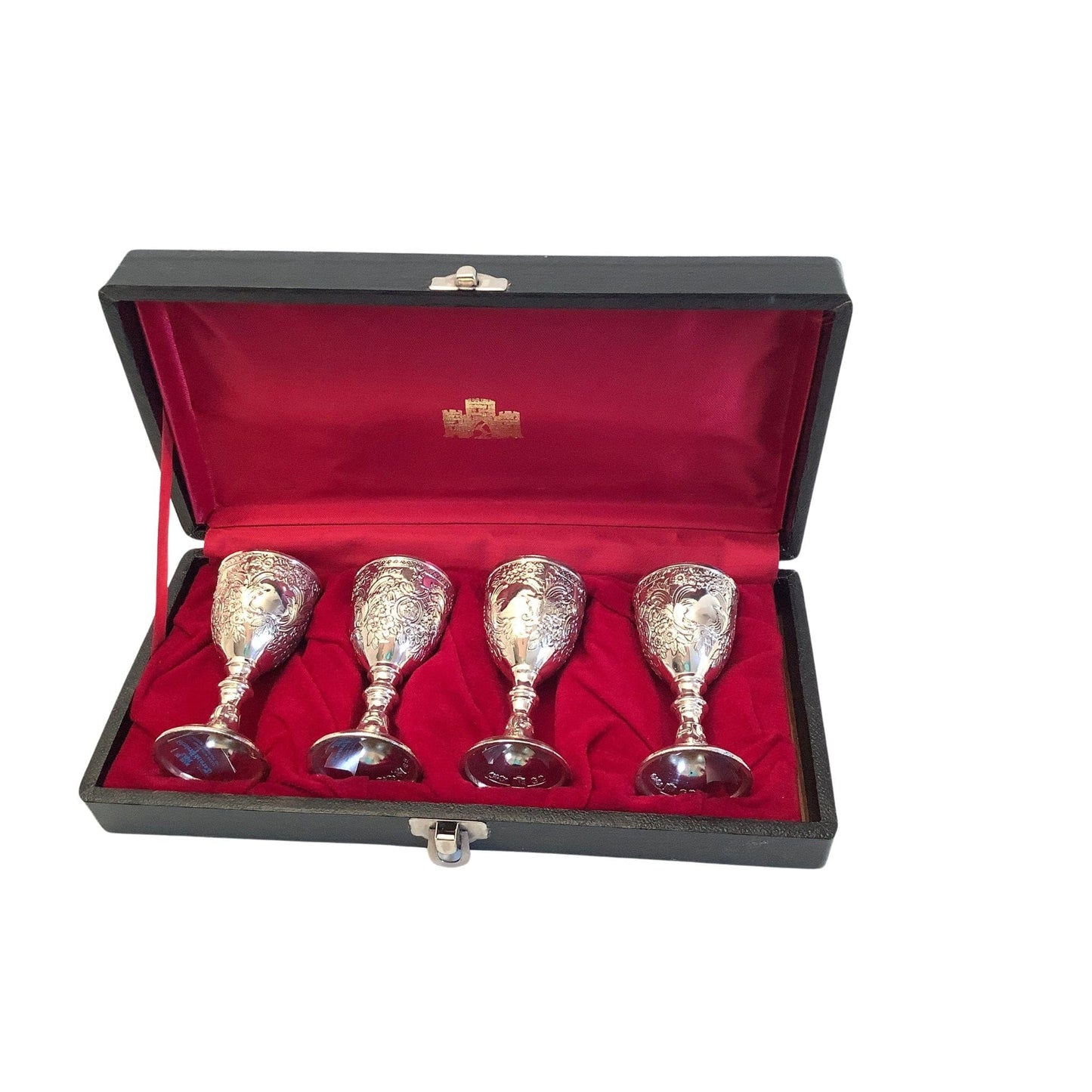 Silver Plated Goblet Set Silver / Metal / Vintage 1950s