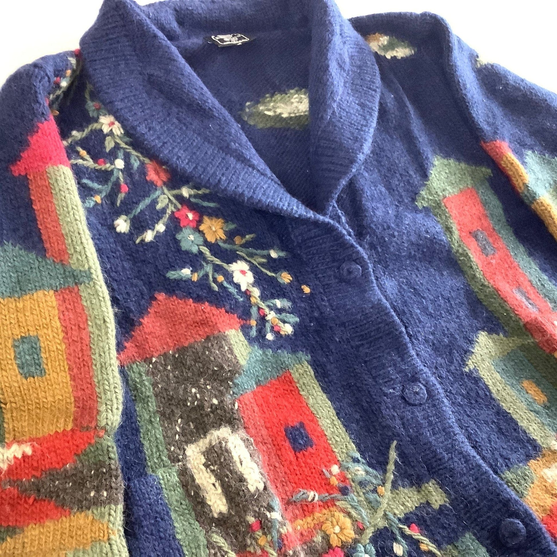 Sirogojno Wool Sweater Medium / Multi / Vintage 1980s