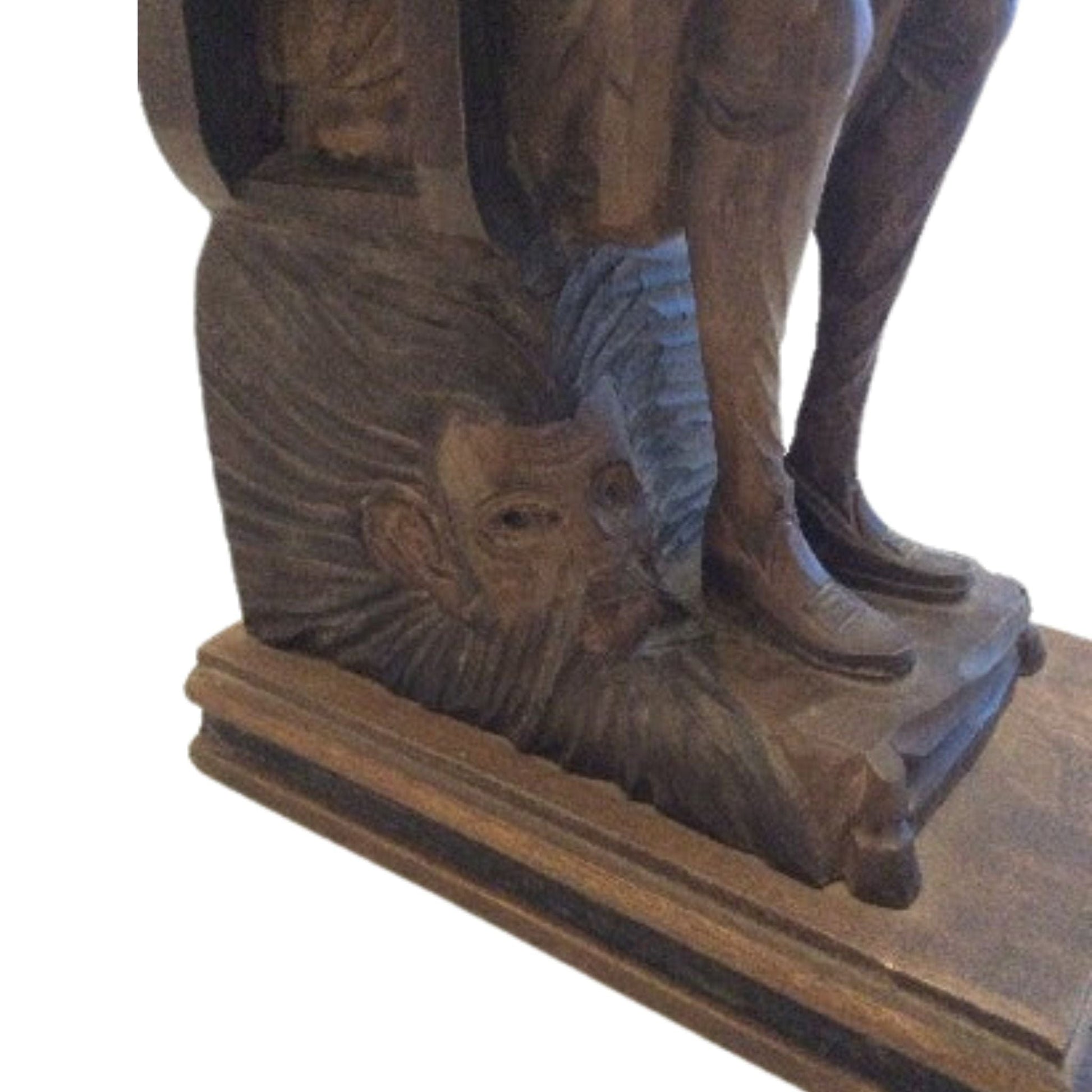 Spanish Figural Bookends Brown / Wood / Vintage 1970s