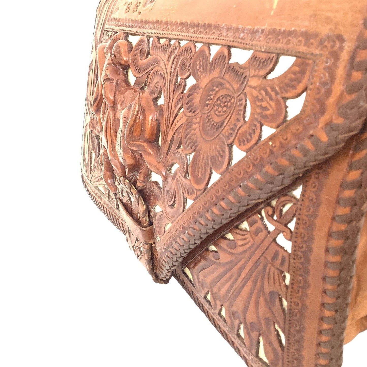 Spanish Revival Clutch Bag Tan / Leather / Vintage 1920s