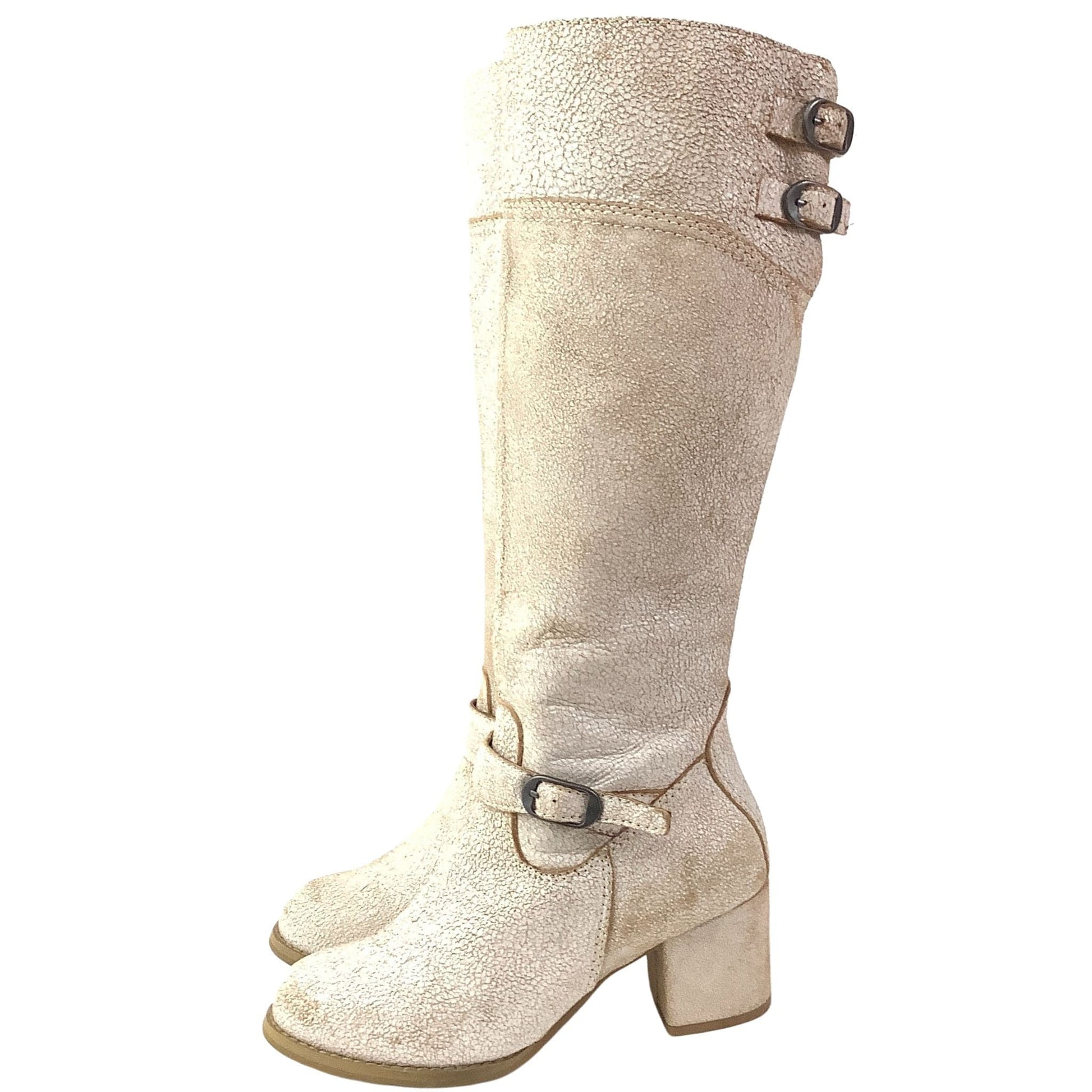 Steampunk Chunky Boots 7 / White / Y2K - Now