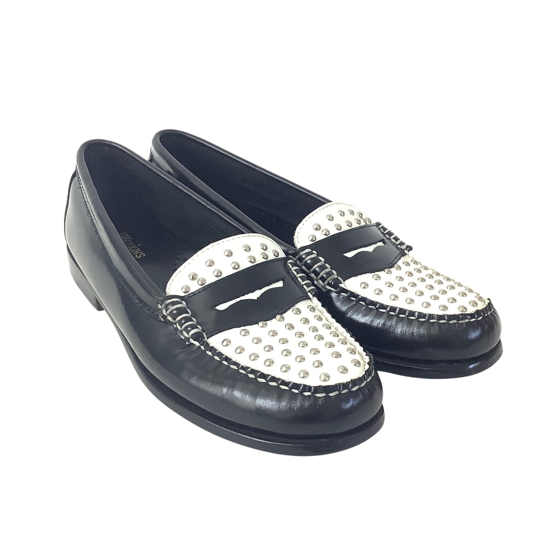 Studded Weejuns Loafers 7.5 / B&W / Y2K - Now