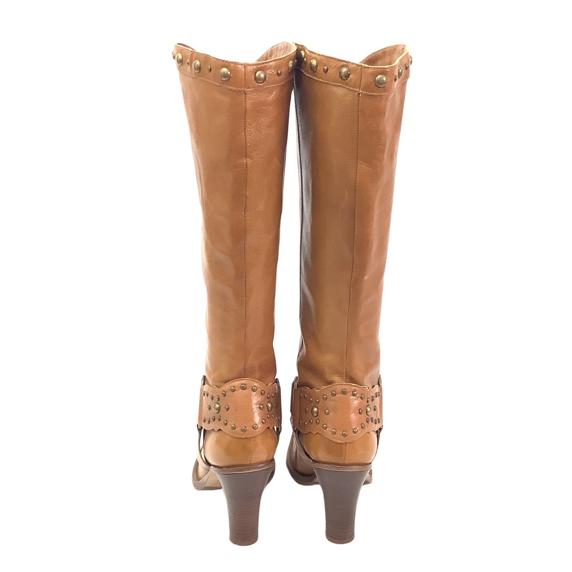 Studded Western Boots 7M / Tan / Y2K - Now