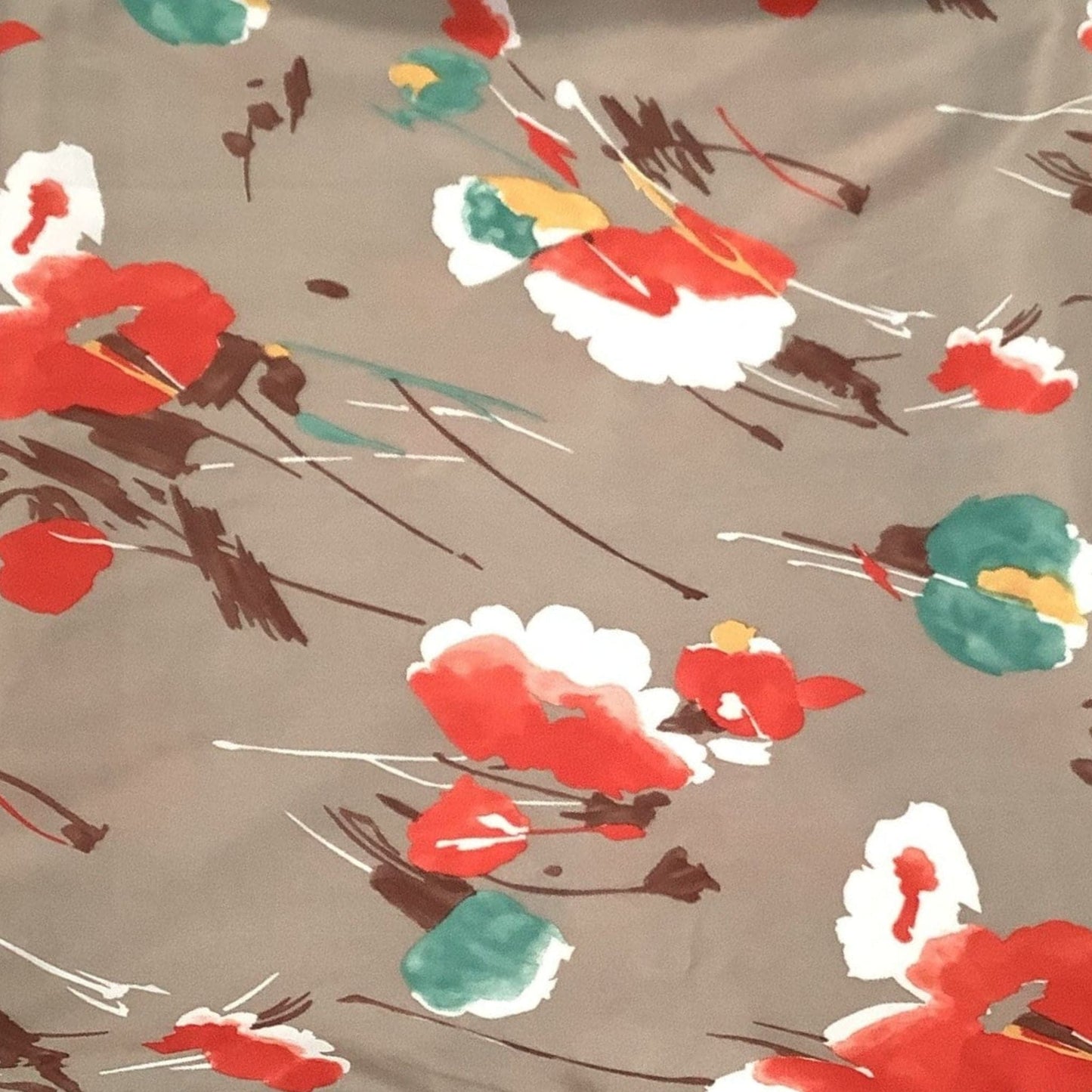 Stylized Floral Fabric Multi / Polyester / Artsy