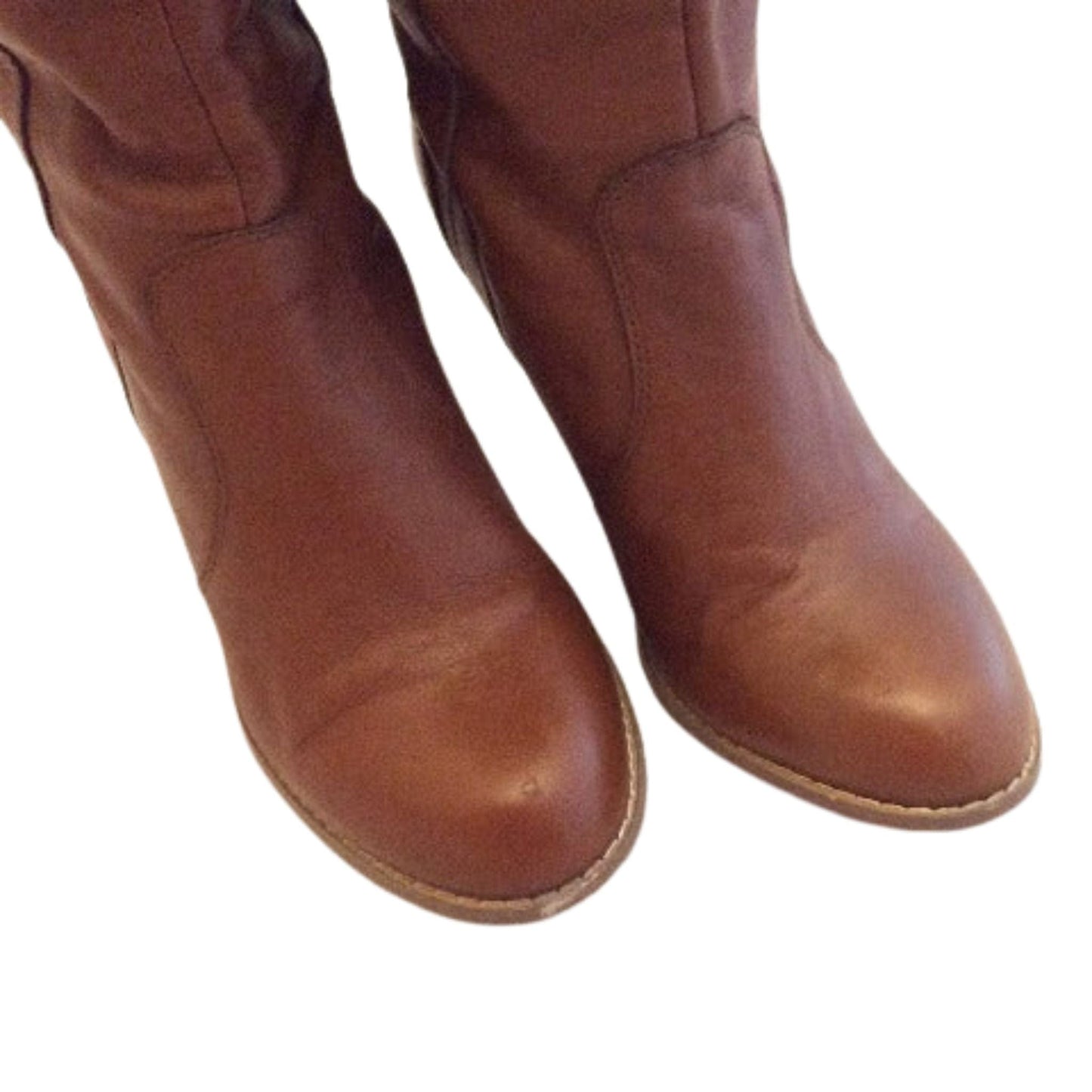 Tall Leather Western Boots 9.5 / Tan / Western