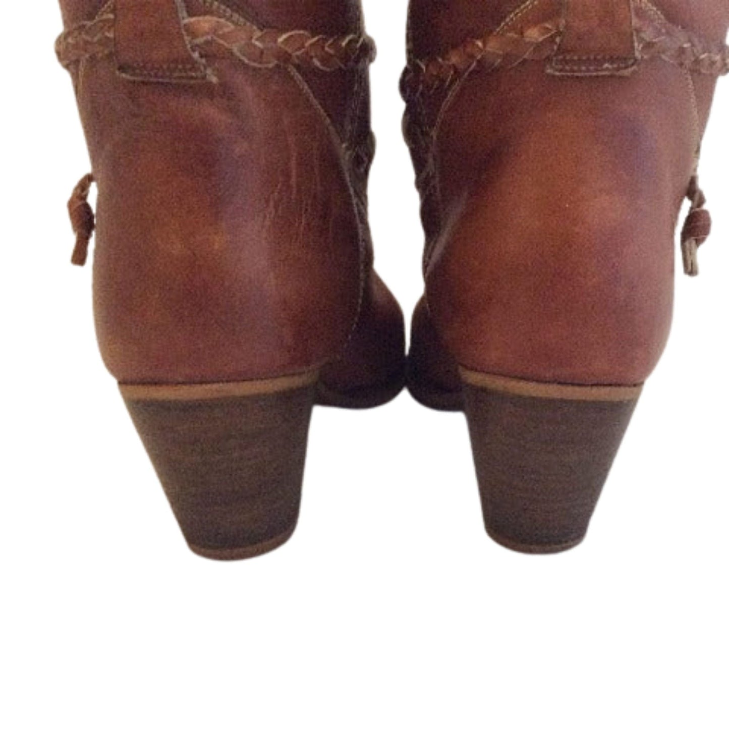 Tall Leather Western Boots 9.5 / Tan / Western