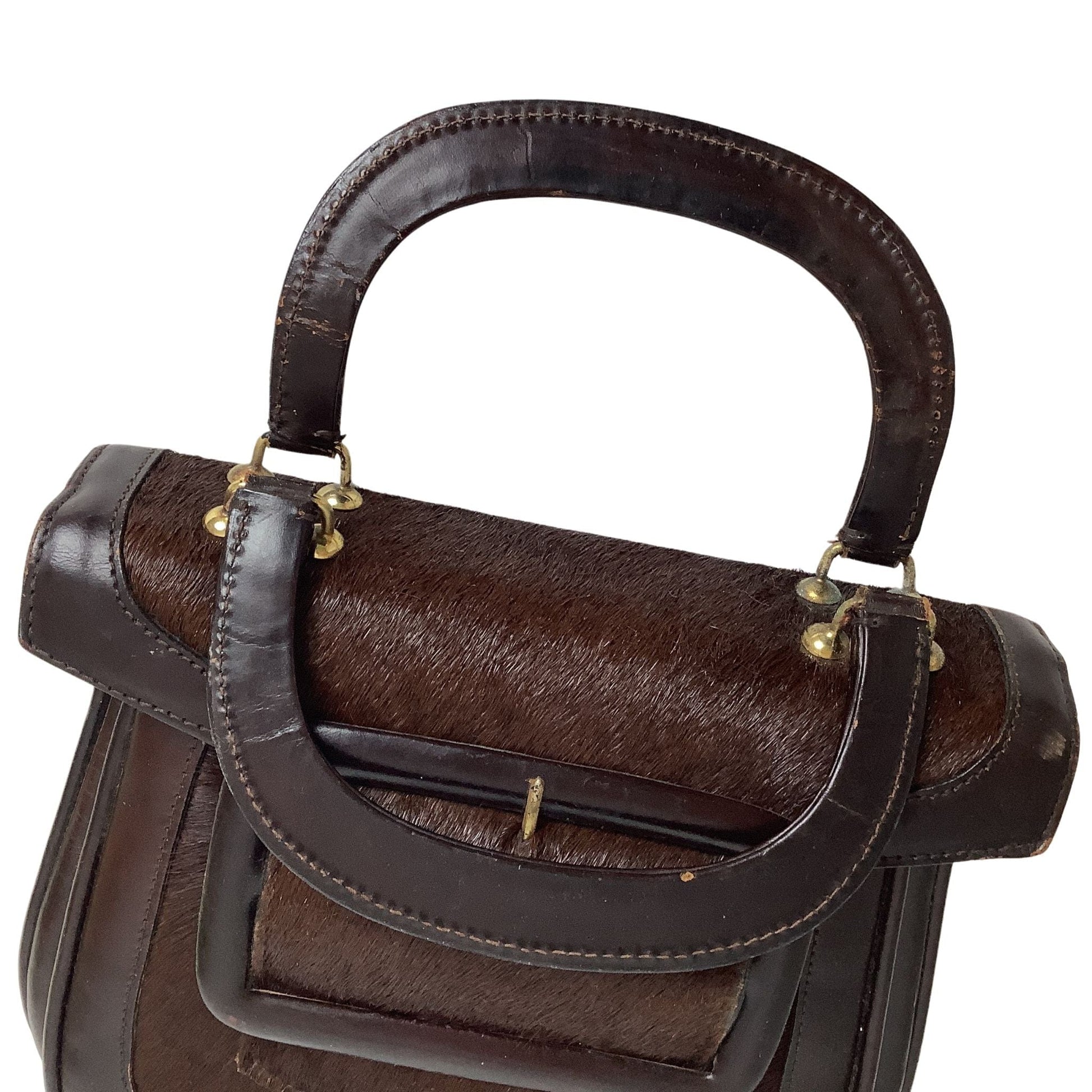 Tano 1960s Mod Purse Brown / Leather / Top Handle