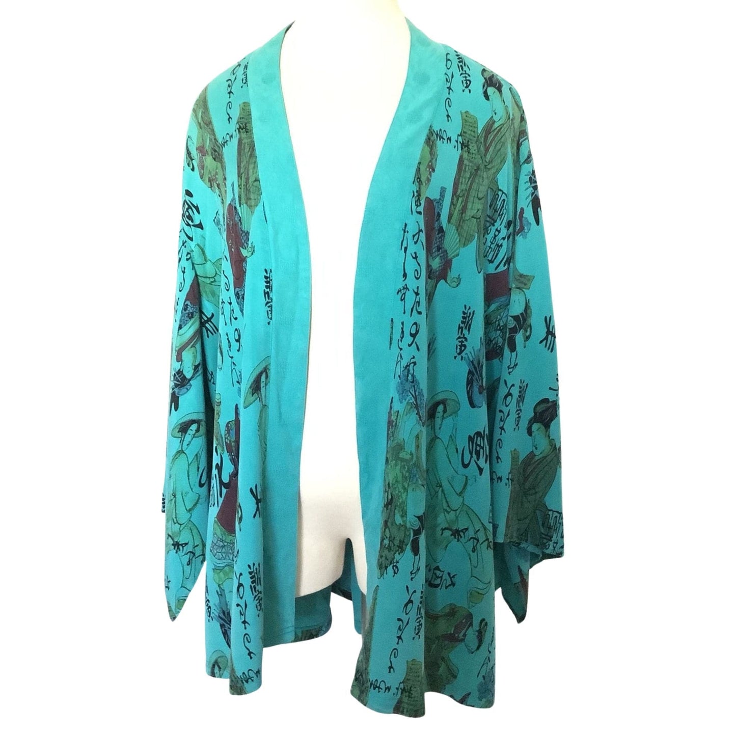 Tianello Kimono Blazer Large / Blue / Vintage 1990s