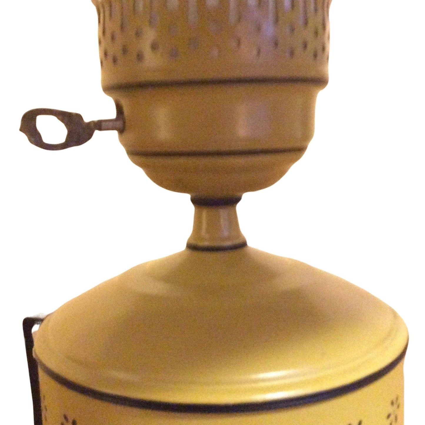 Toleware Yellow Lamp Yellow / Metal / Vintage 1960s