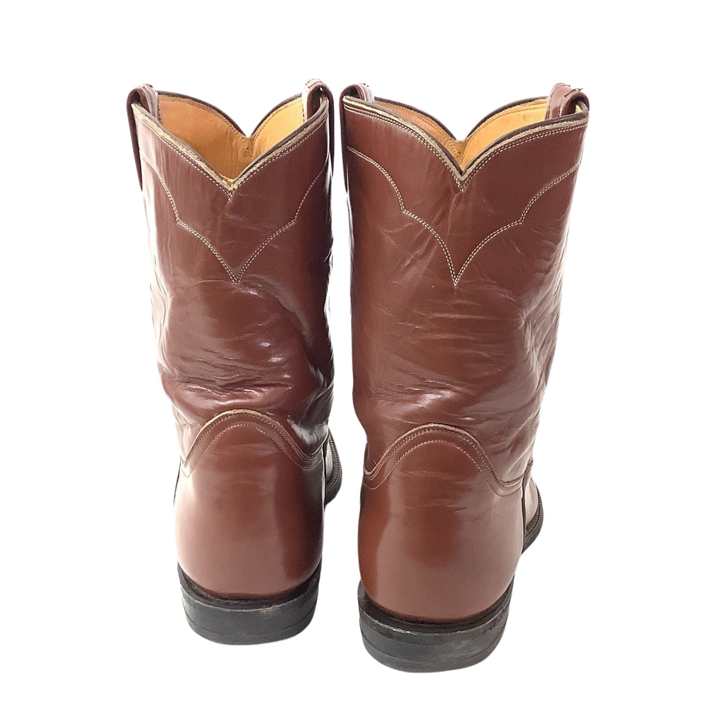 Tony Lama Ranch Boots 10 / Brown / Vintage 1960s