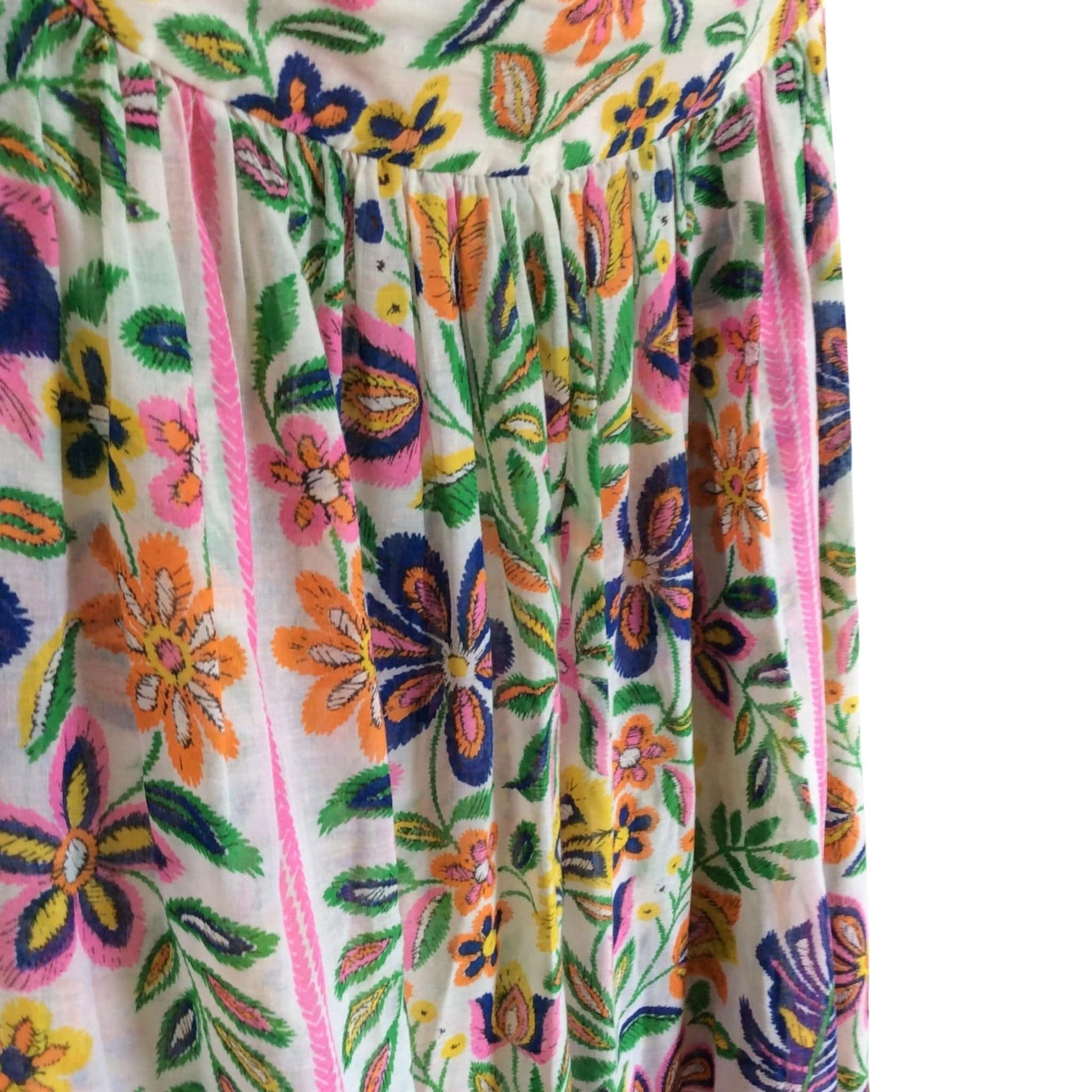 Transparent Floral Skirt Medium / Multi / Vintage 1980s