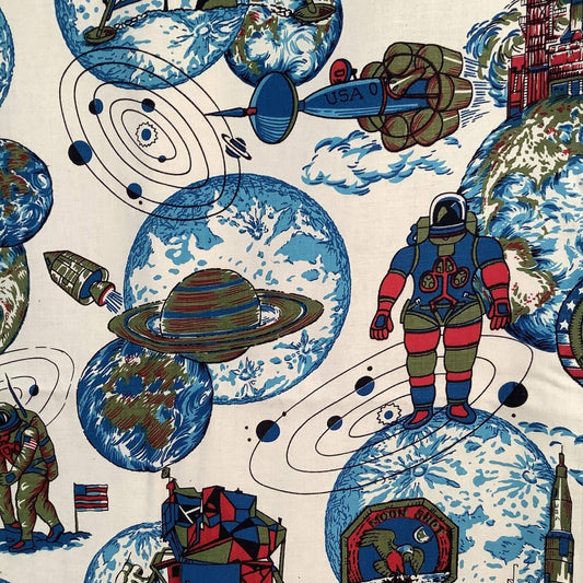 USA Moon Landing Fabric Multi / Cotton / Novelty