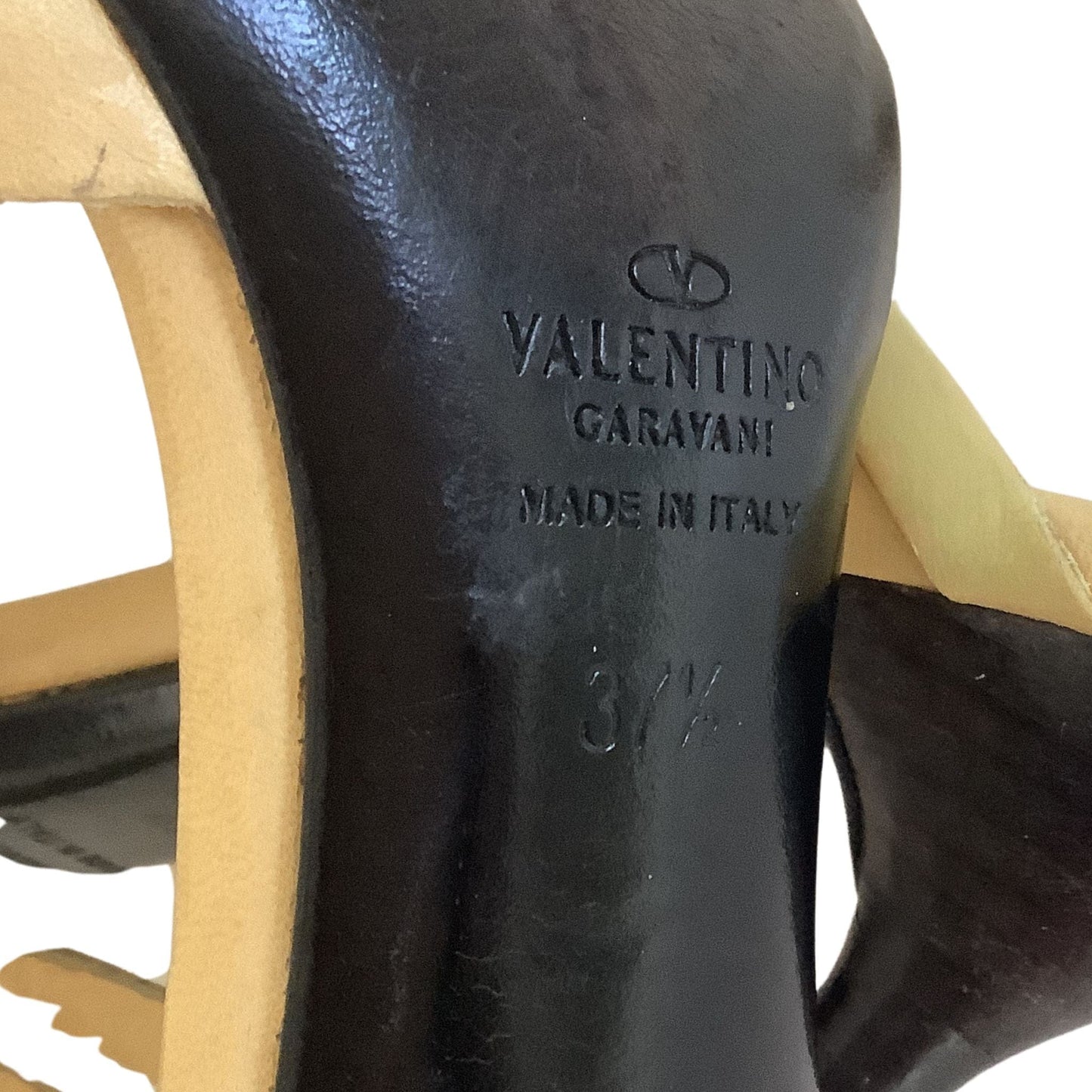 Valentino Garavani Heels 7 / Tan / Vintage 1990s