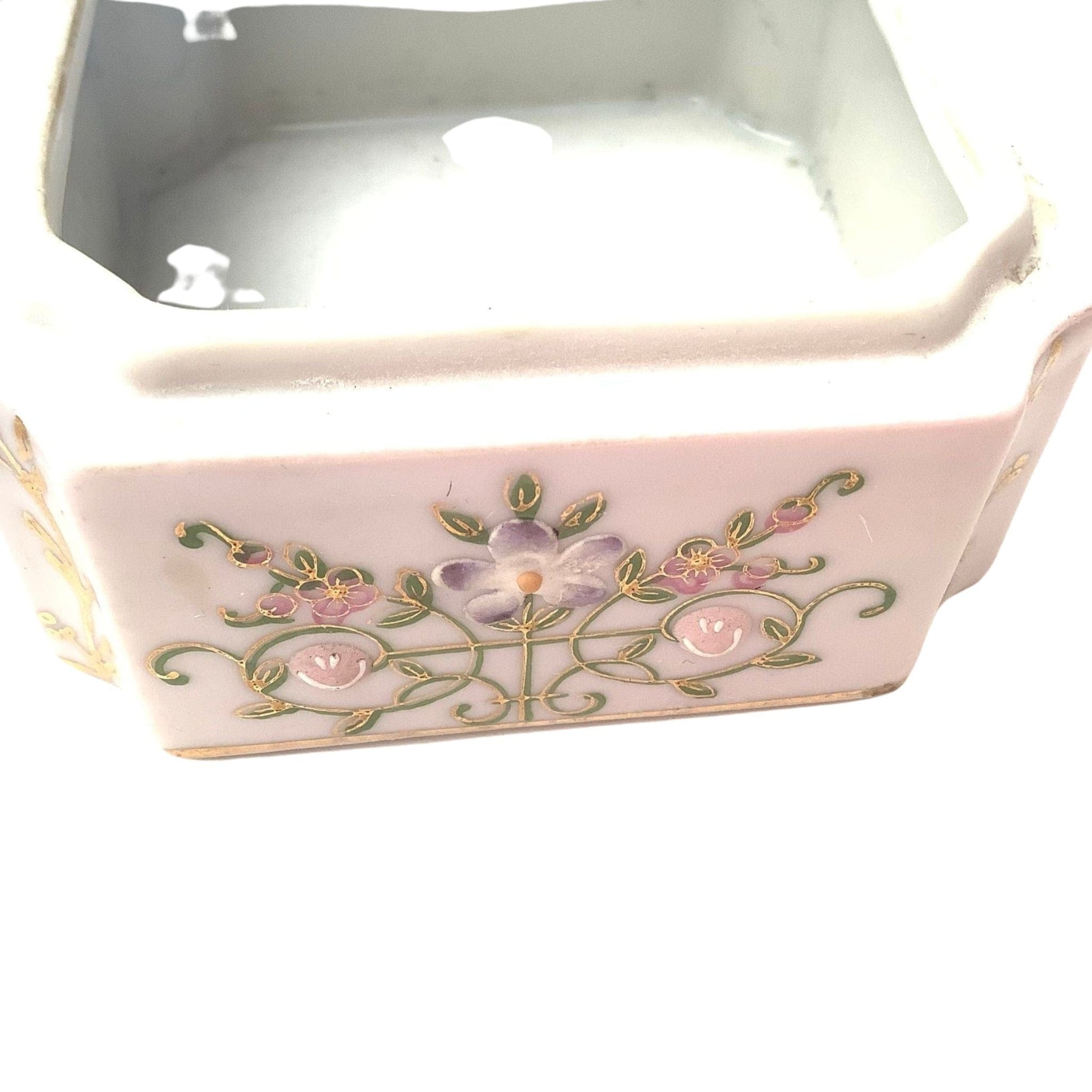 Vanity Dresser Set Pink / Porcelain / Vintage 1940s